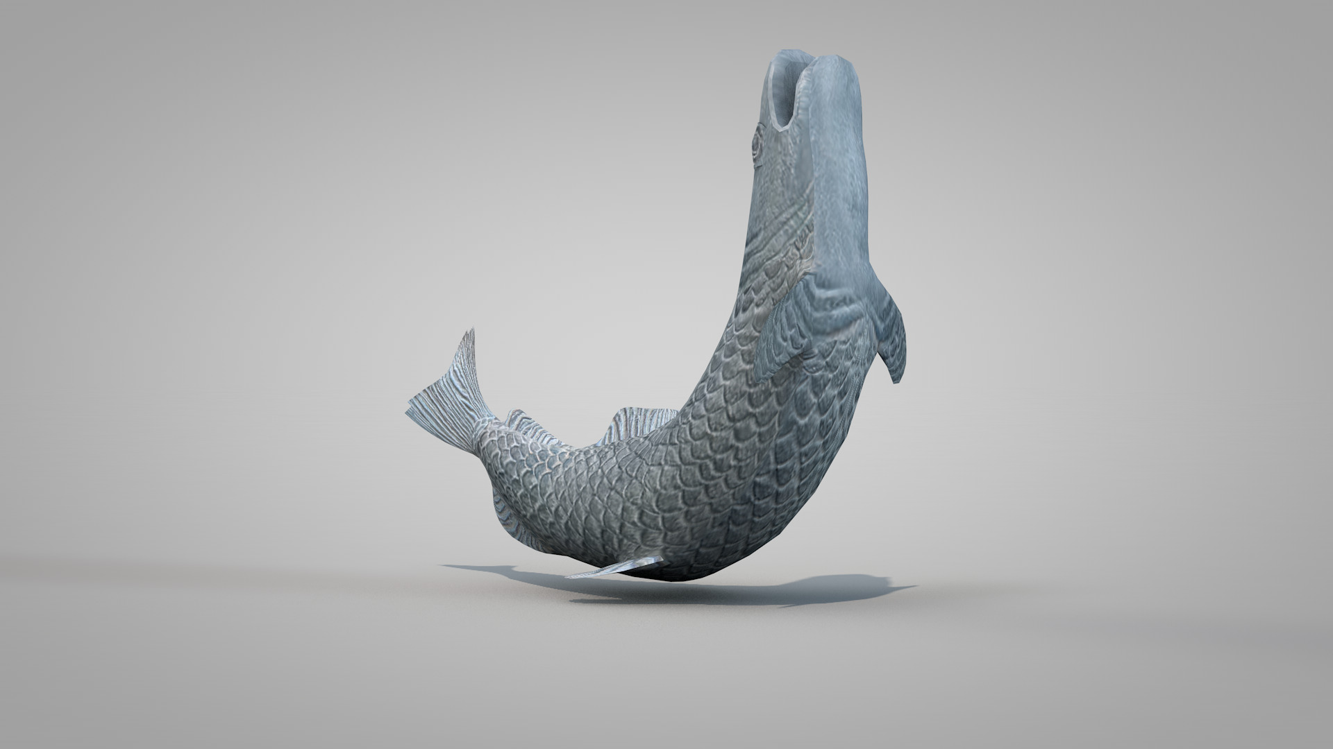 Bronze Fish Statues 3D model_17