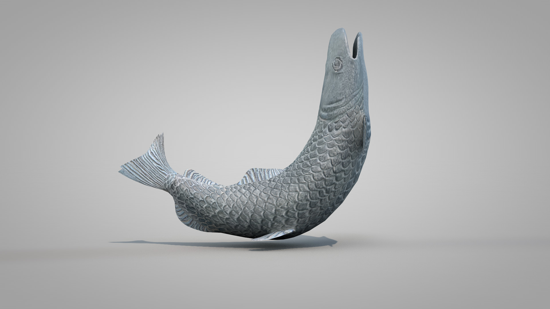 Bronze Fish Statues 3D model_15