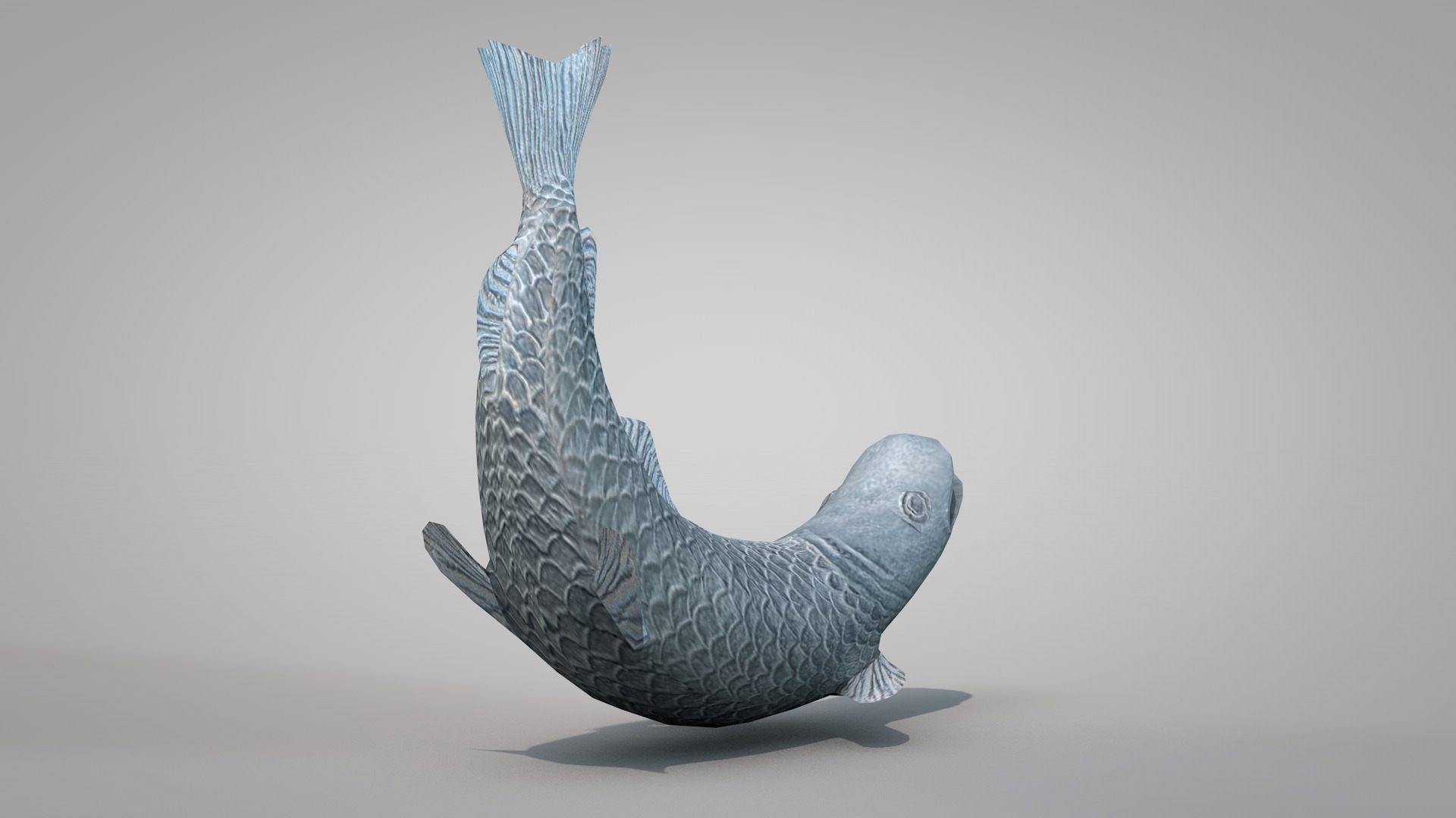 Bronze Fish Statues 3D model_5