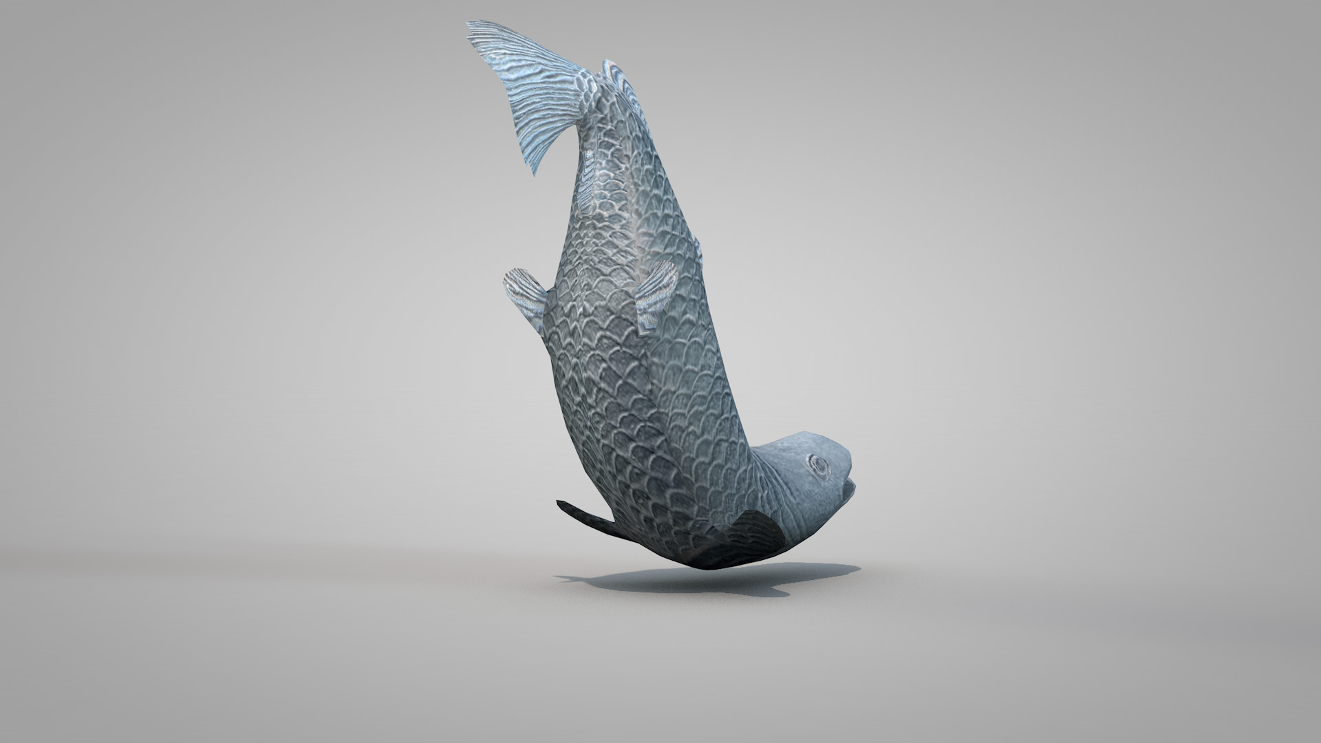Bronze Fish Statues 3D model_1