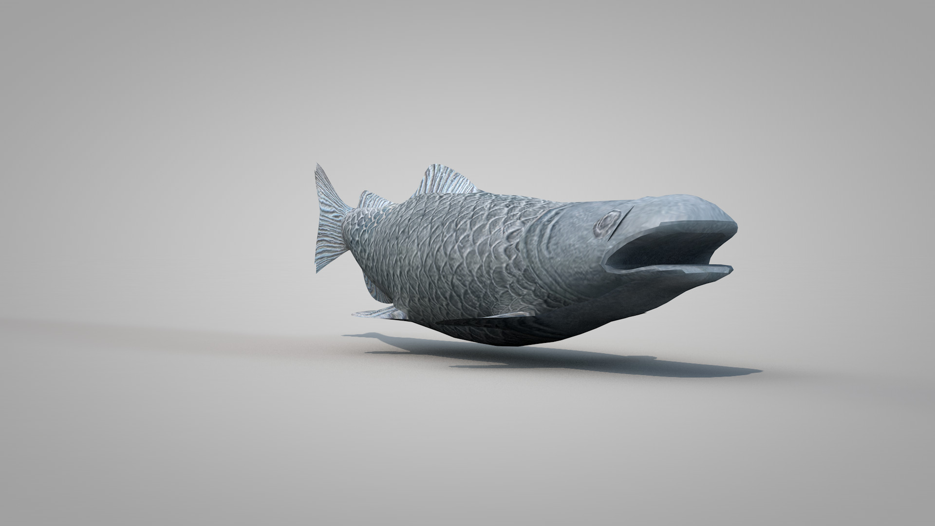 Bronze Fish Statues 3D model_11
