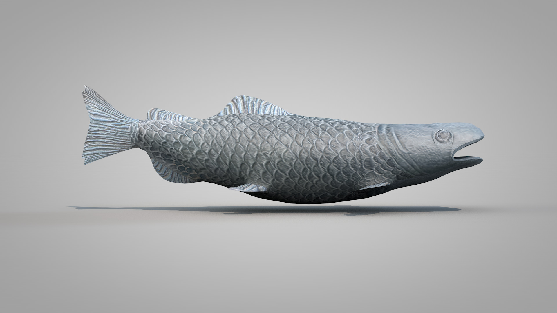 Bronze Fish Statues 3D model_12