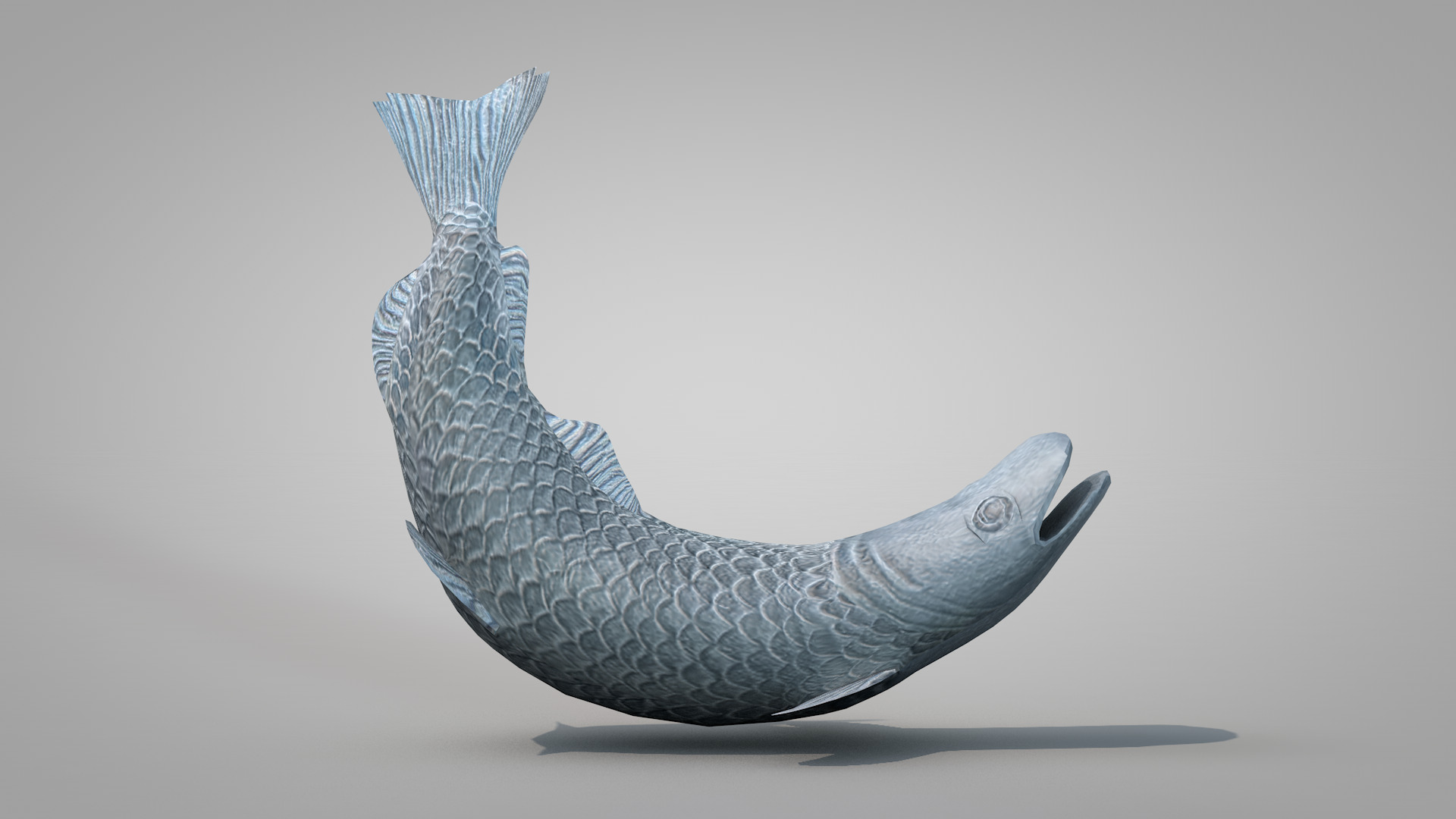 Bronze Fish Statues 3D model_6
