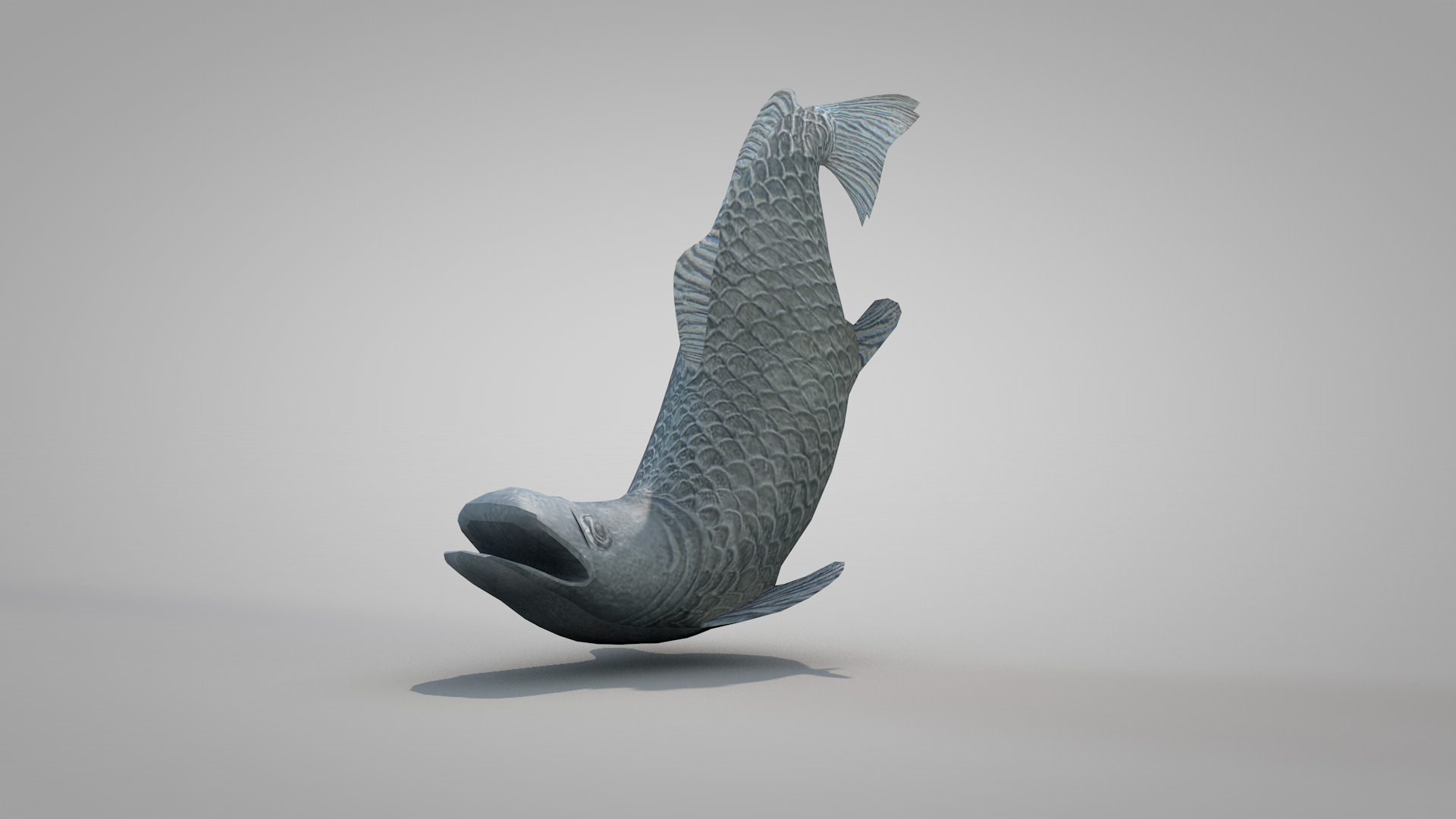 Bronze Fish Statues 3D model_4