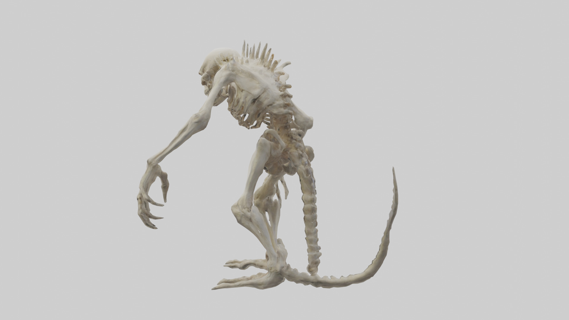 Bone creature model 3D model_1