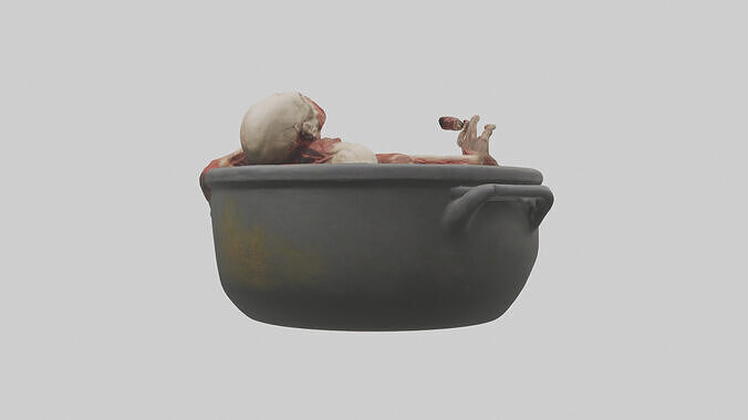 Boiling corpse model 3D model 3