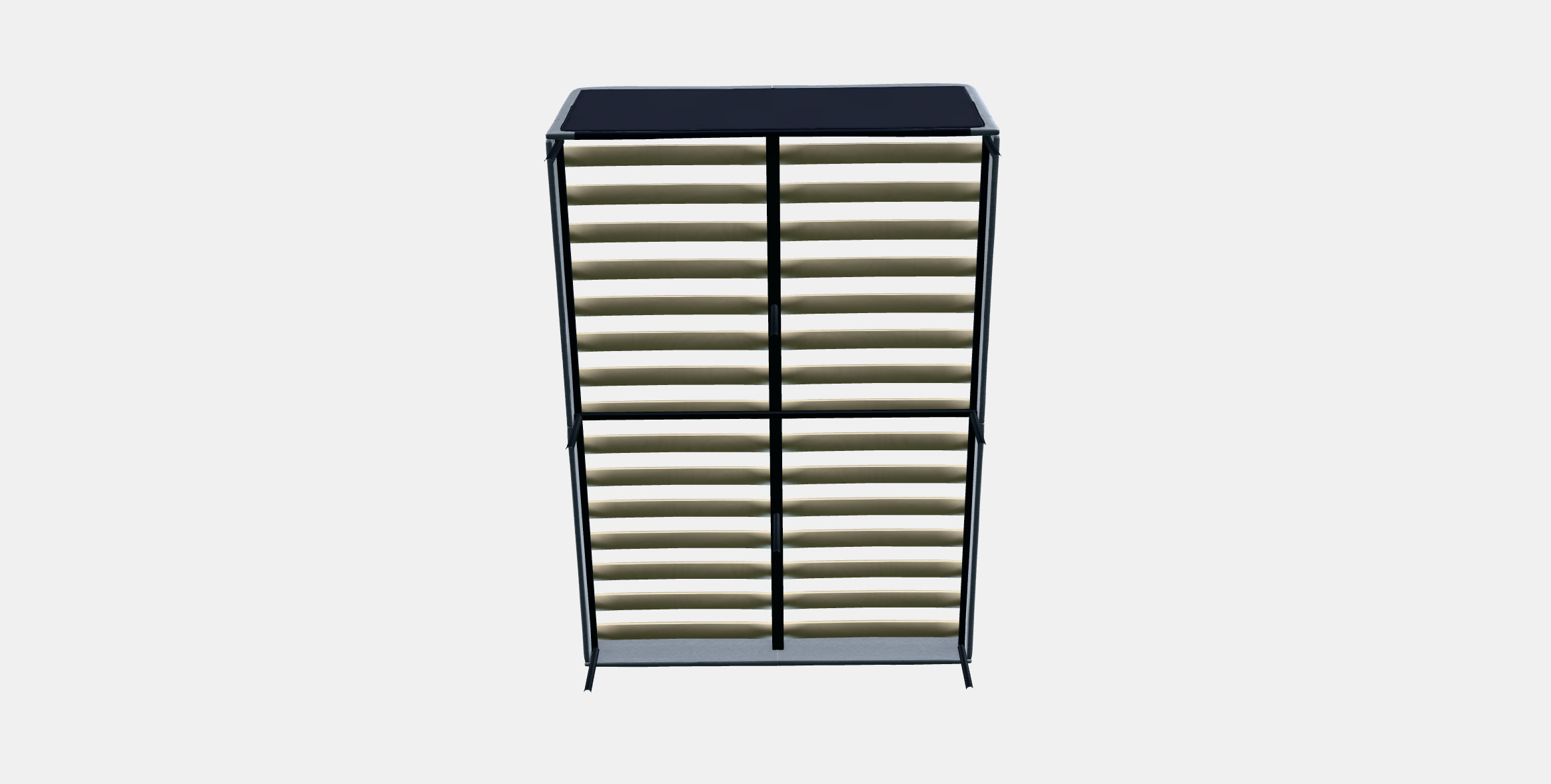 SLATTUM Upholstered bed frame Low-poly 3D model_9