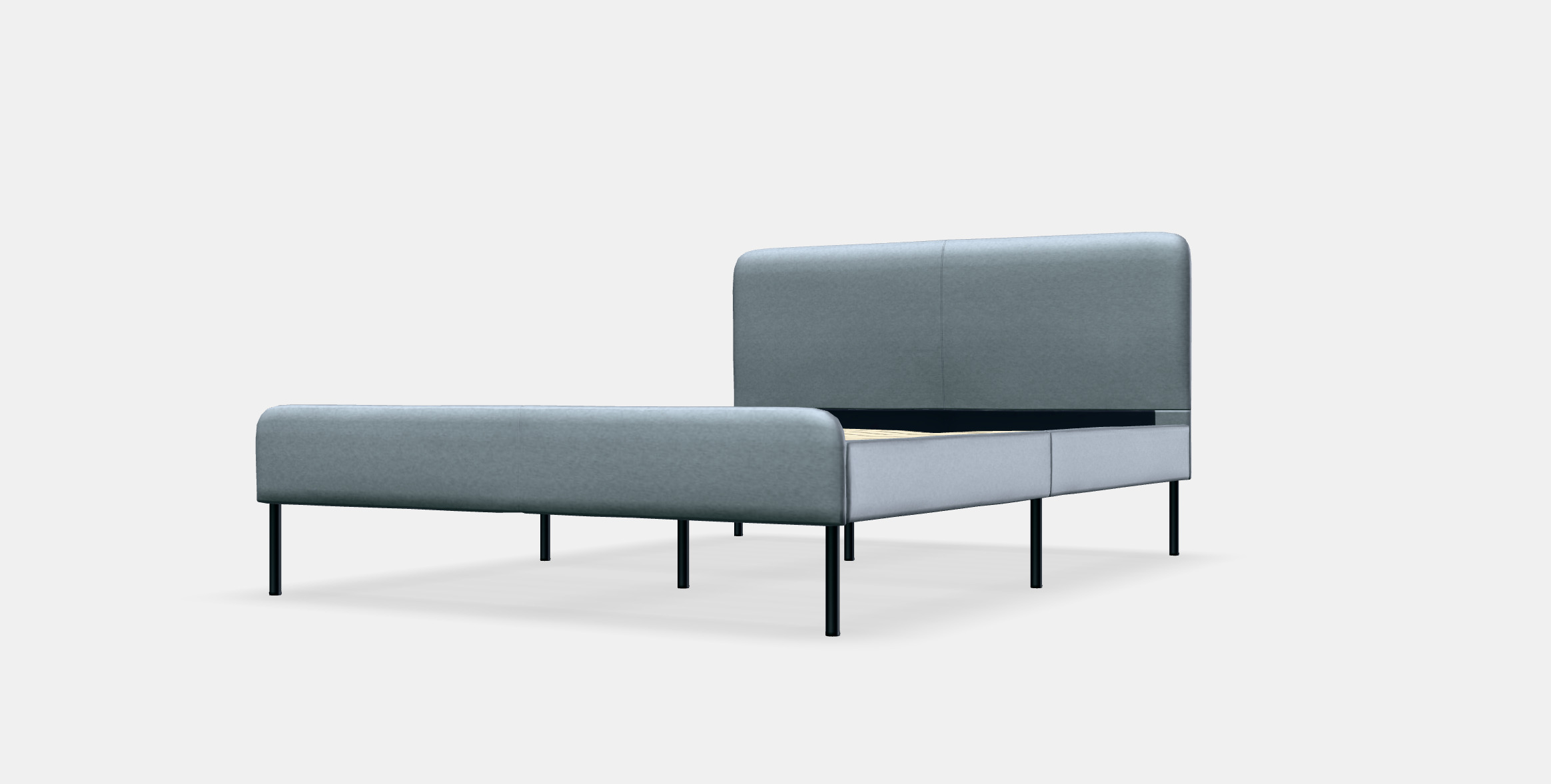 SLATTUM Upholstered bed frame Low-poly 3D model_13