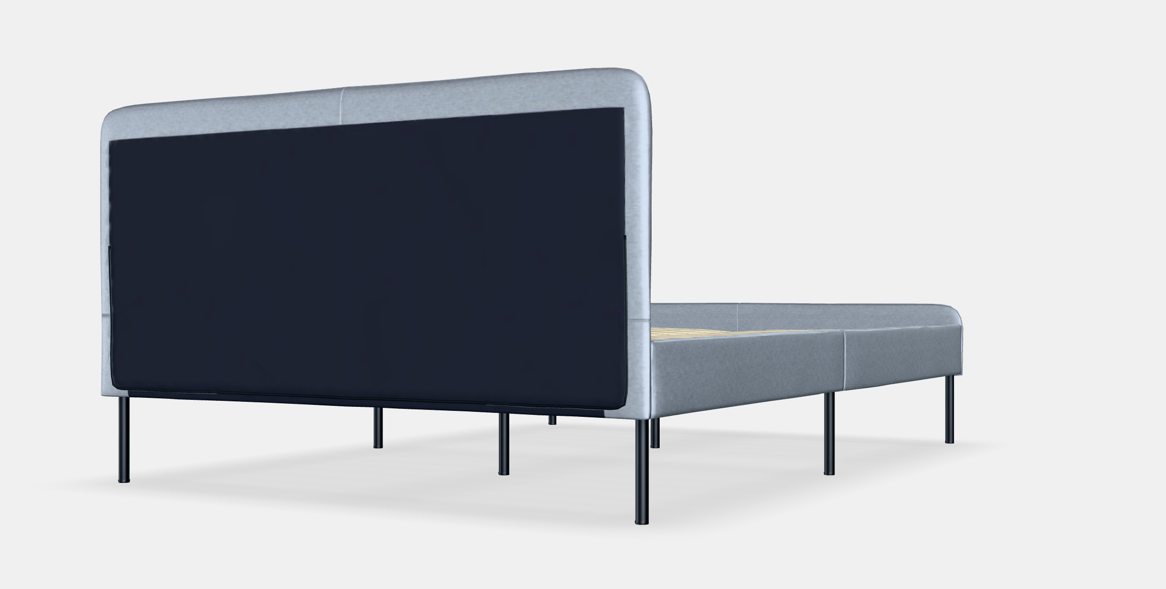 SLATTUM Upholstered bed frame Low-poly 3D model_6