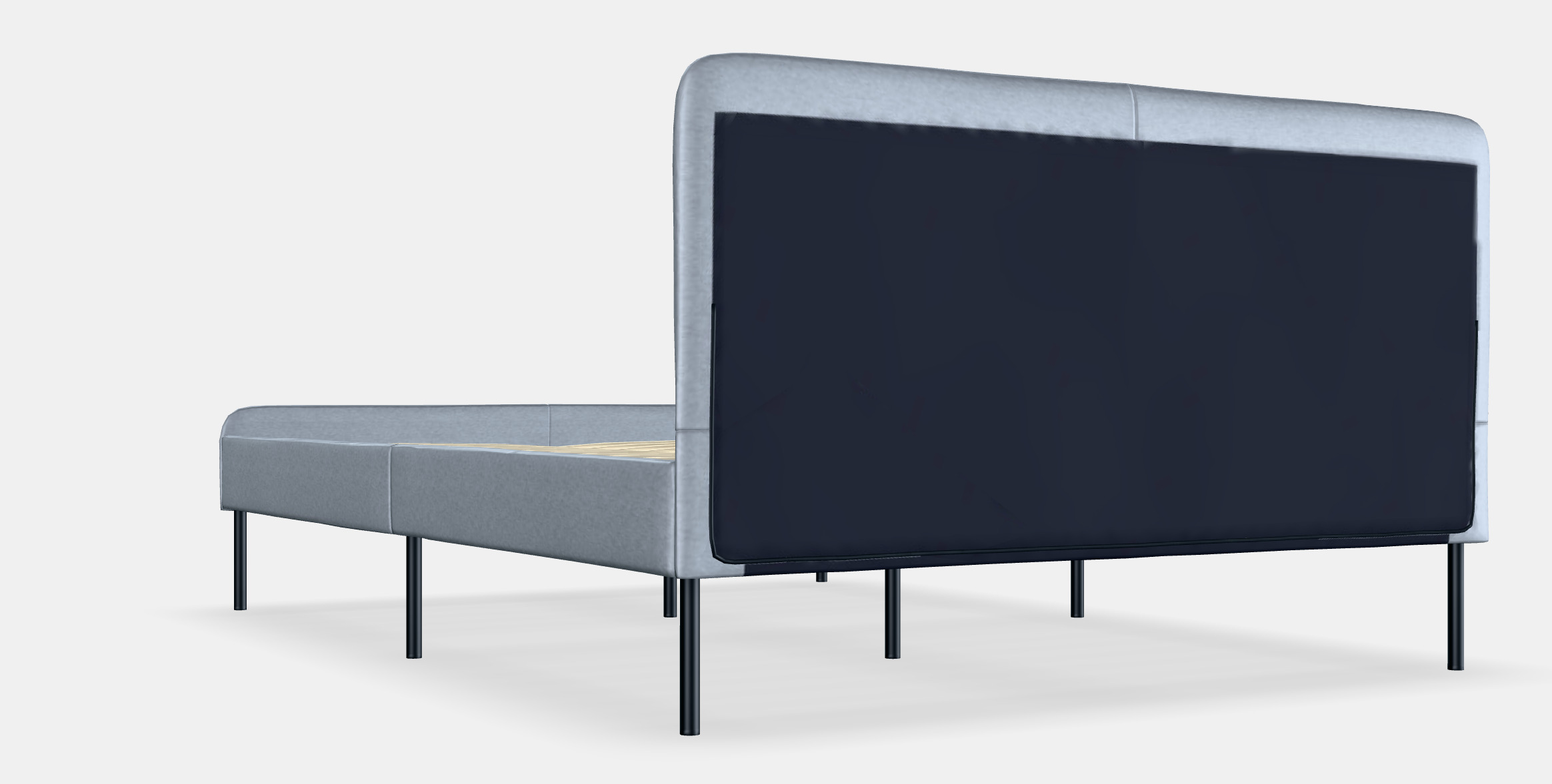 SLATTUM Upholstered bed frame Low-poly 3D model_3
