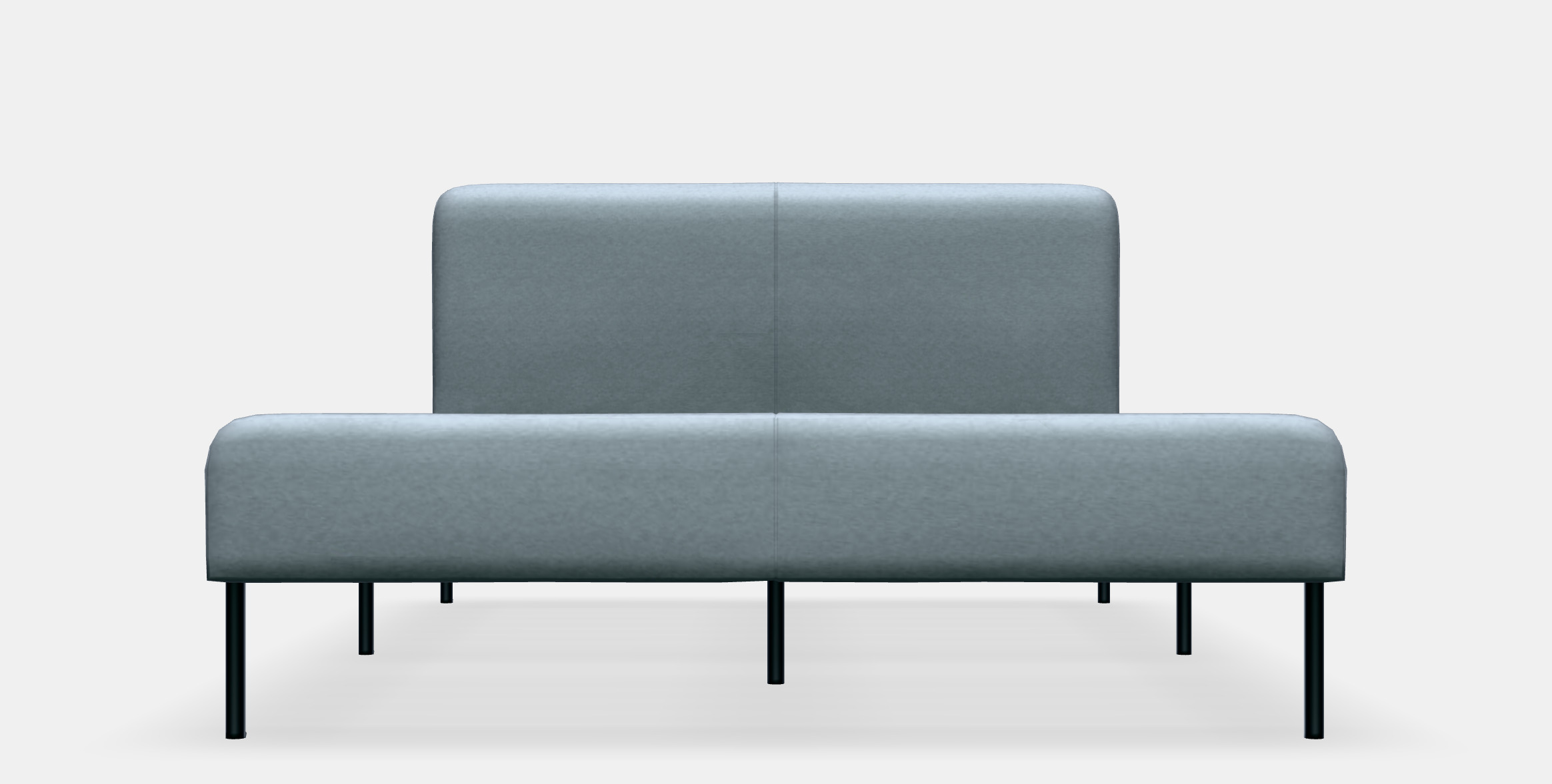 SLATTUM Upholstered bed frame Low-poly 3D model_11