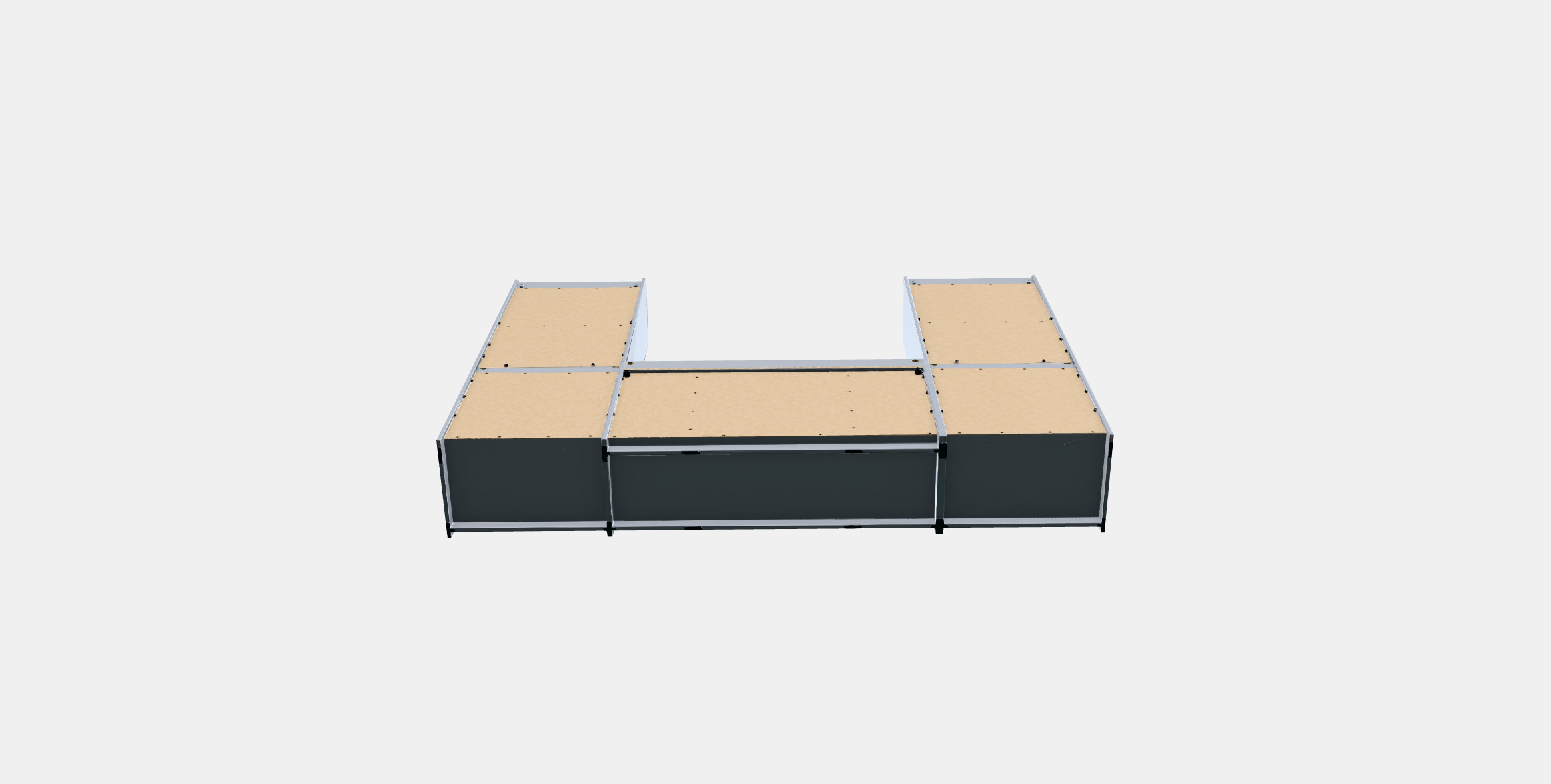 HAUGA Storage combination 5 Low-poly 3D model_4