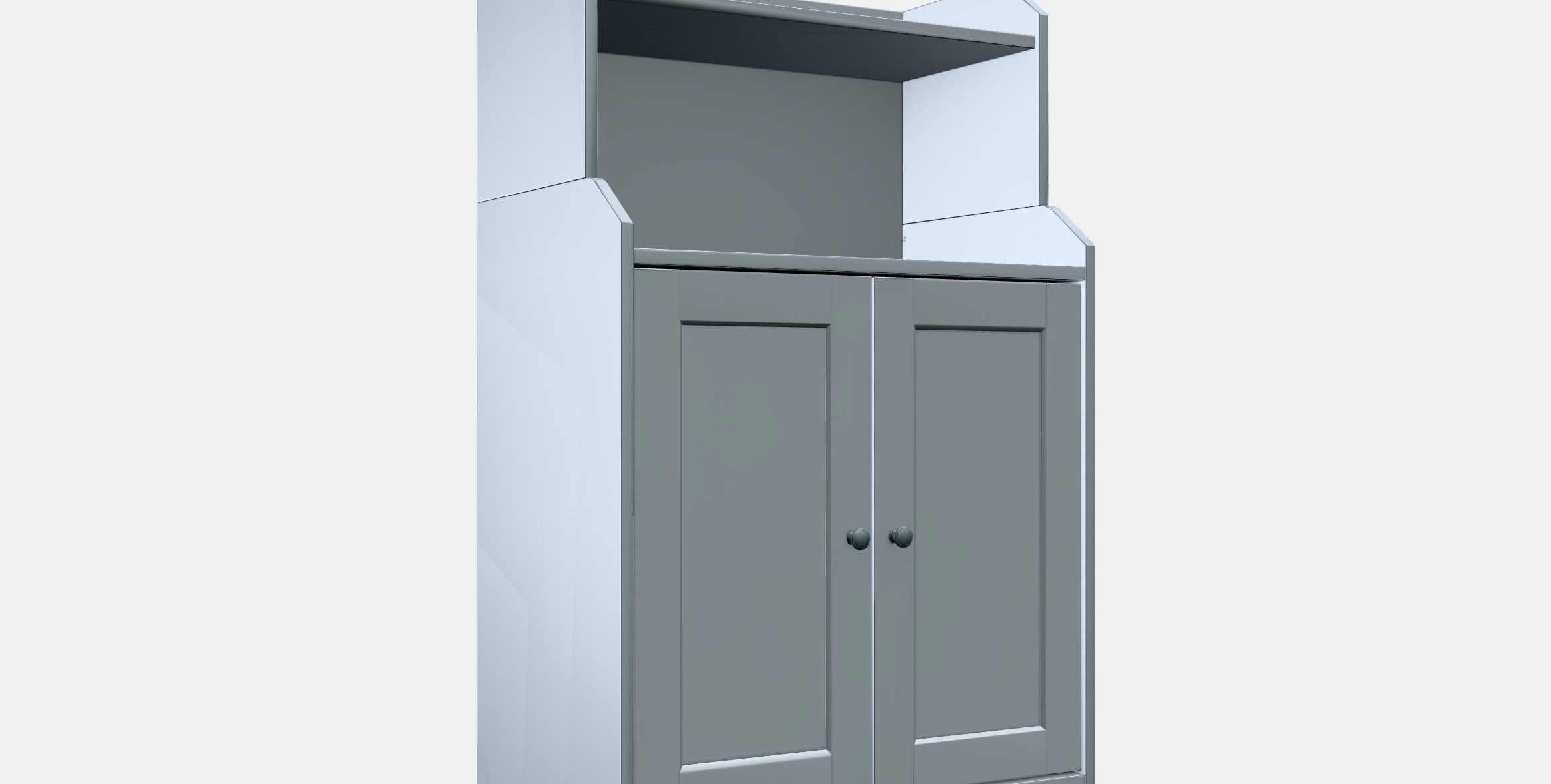 HAUGA Cabinet with 2 doors Low-poly 3D model_8
