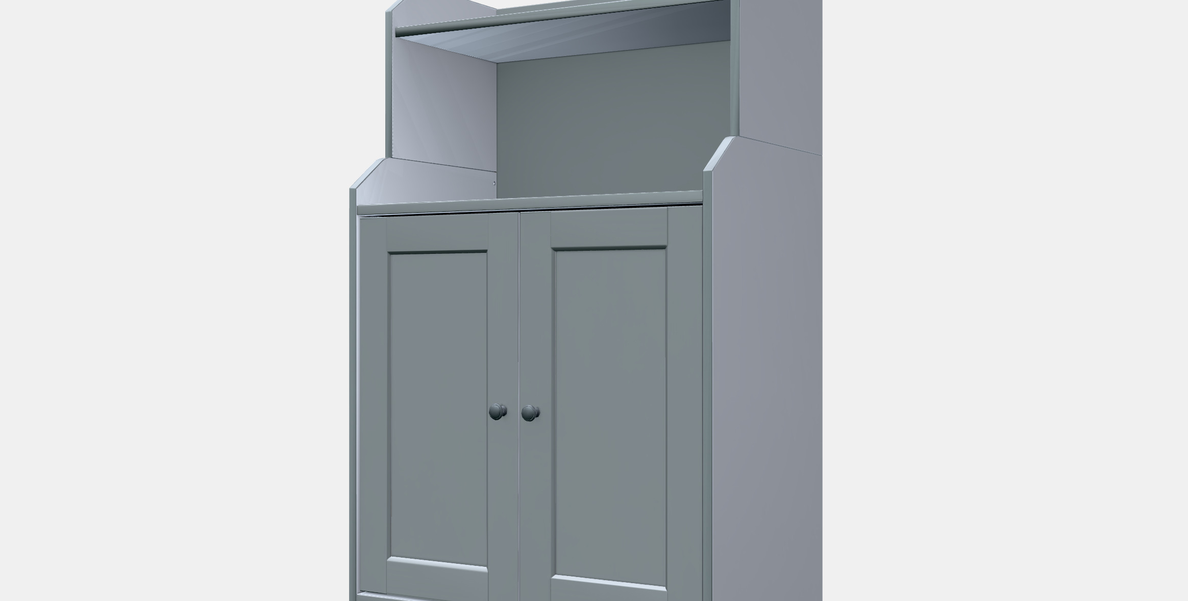 HAUGA Cabinet with 2 doors Low-poly 3D model_13
