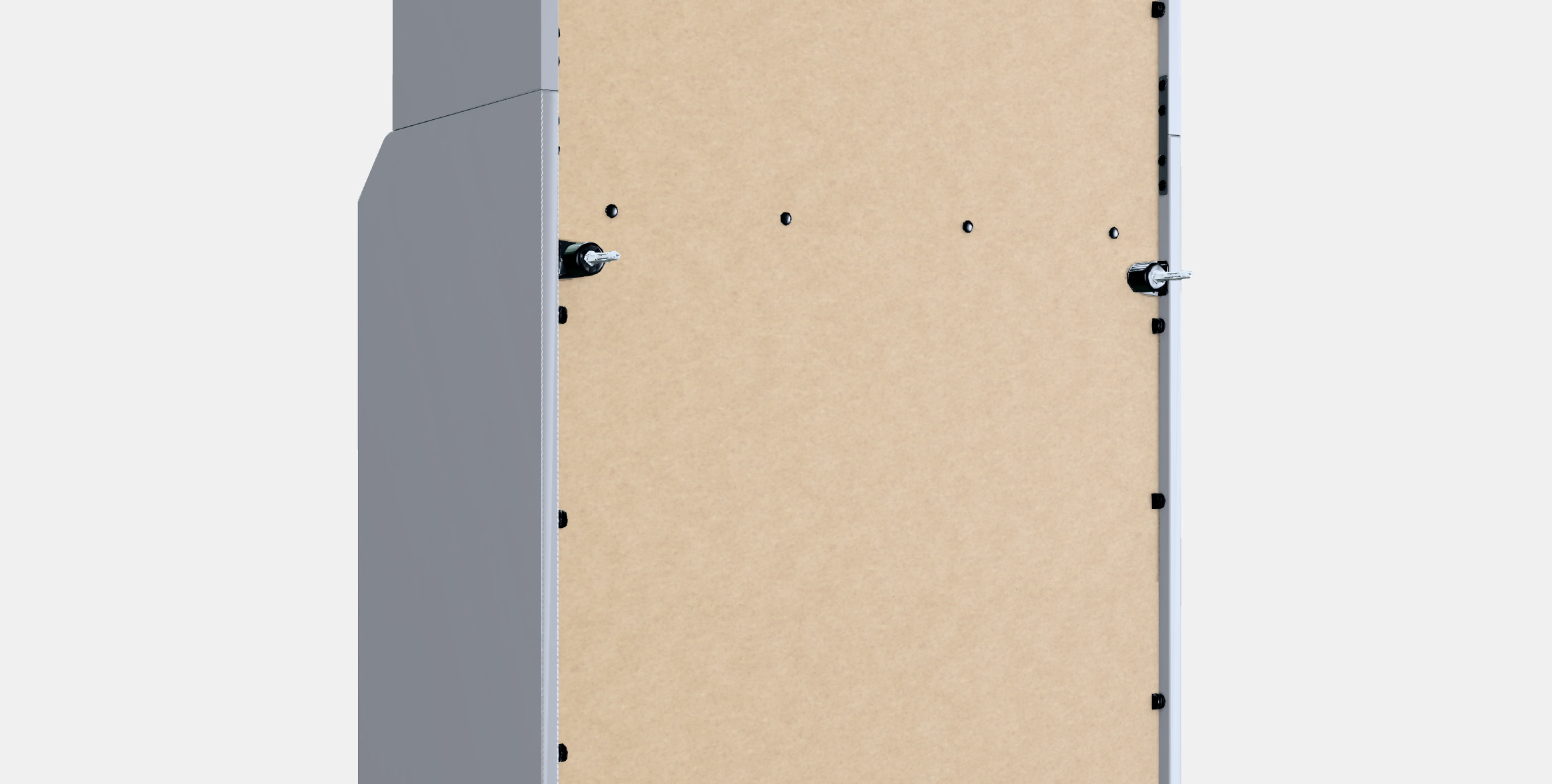 HAUGA Cabinet with 2 doors Low-poly 3D model_6