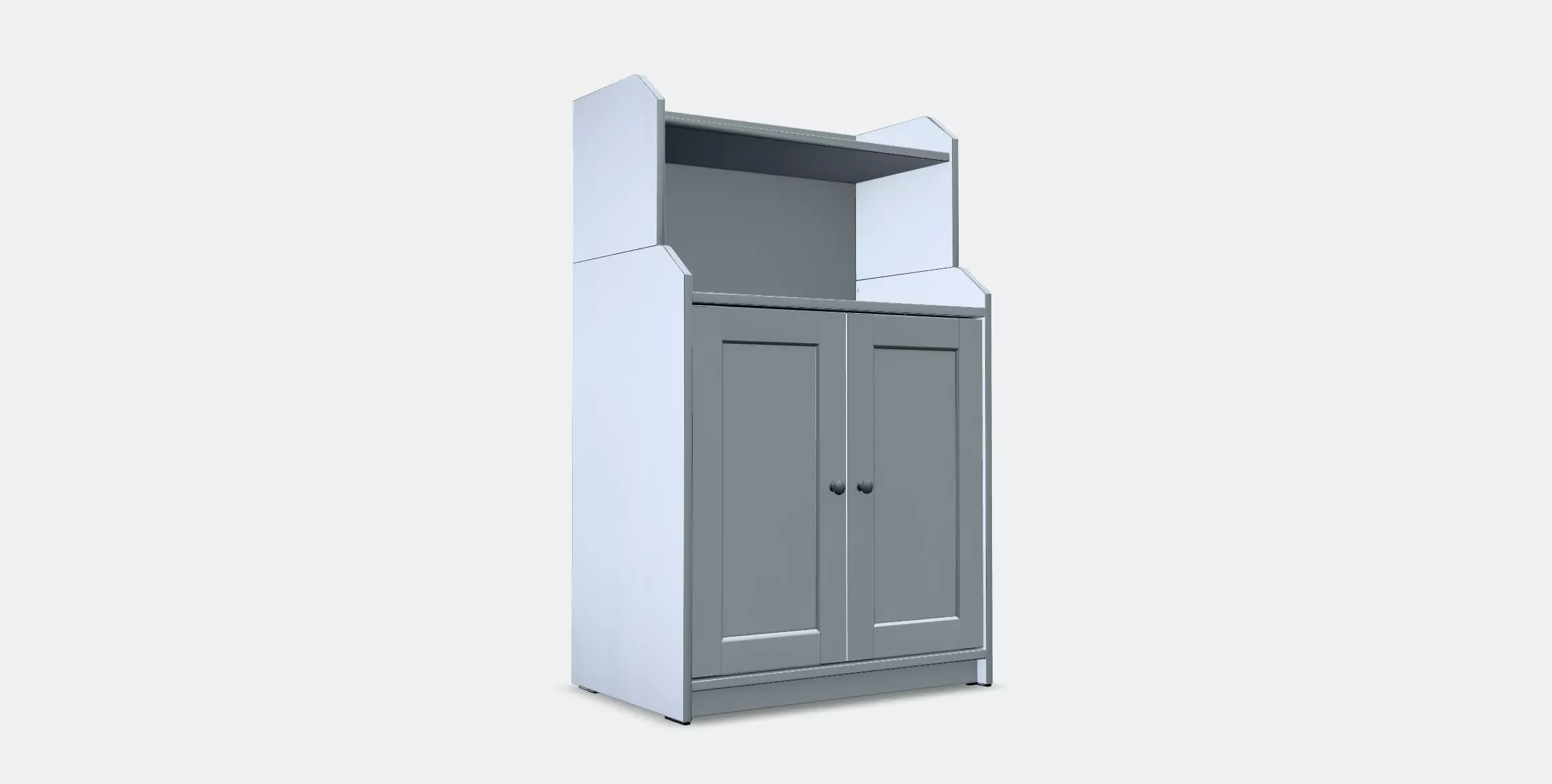 HAUGA Cabinet with 2 doors Low-poly 3D model_0