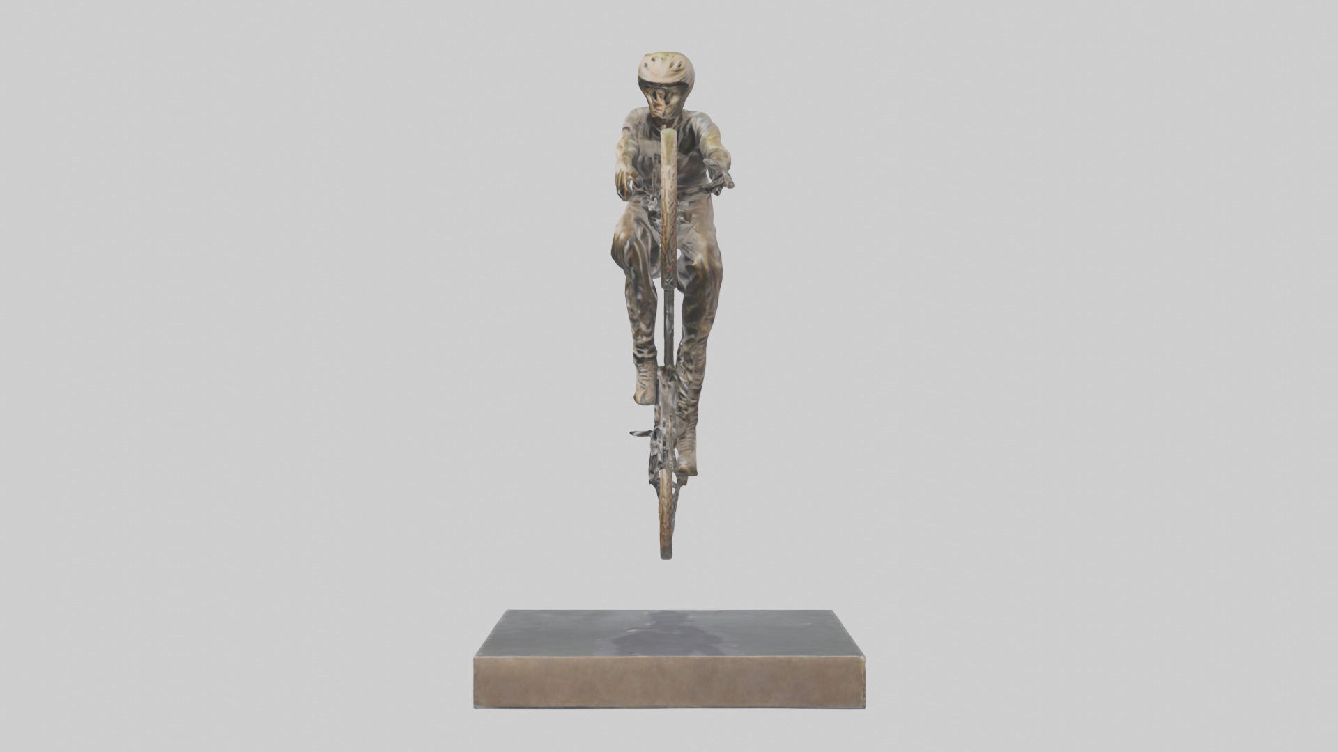 BMX Rider in Air statue model 3D model_12