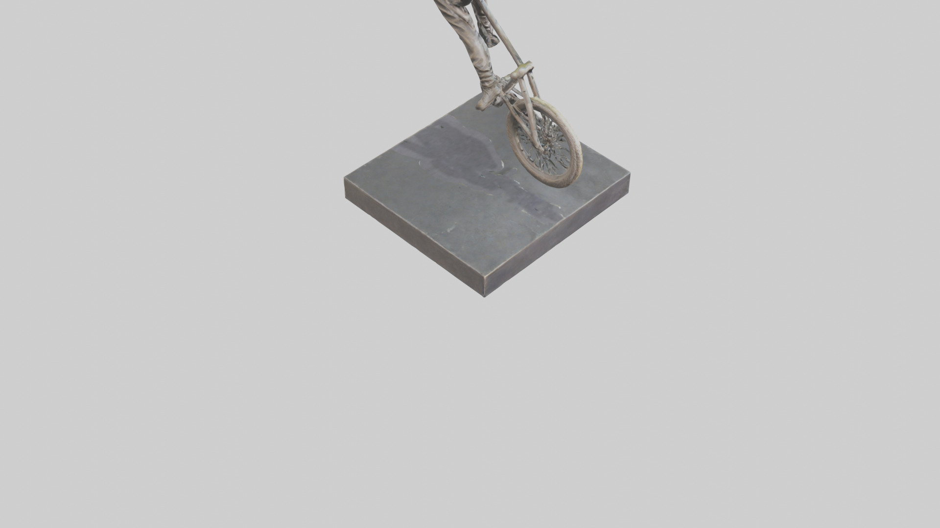 BMX Rider in Air statue model 3D model_4