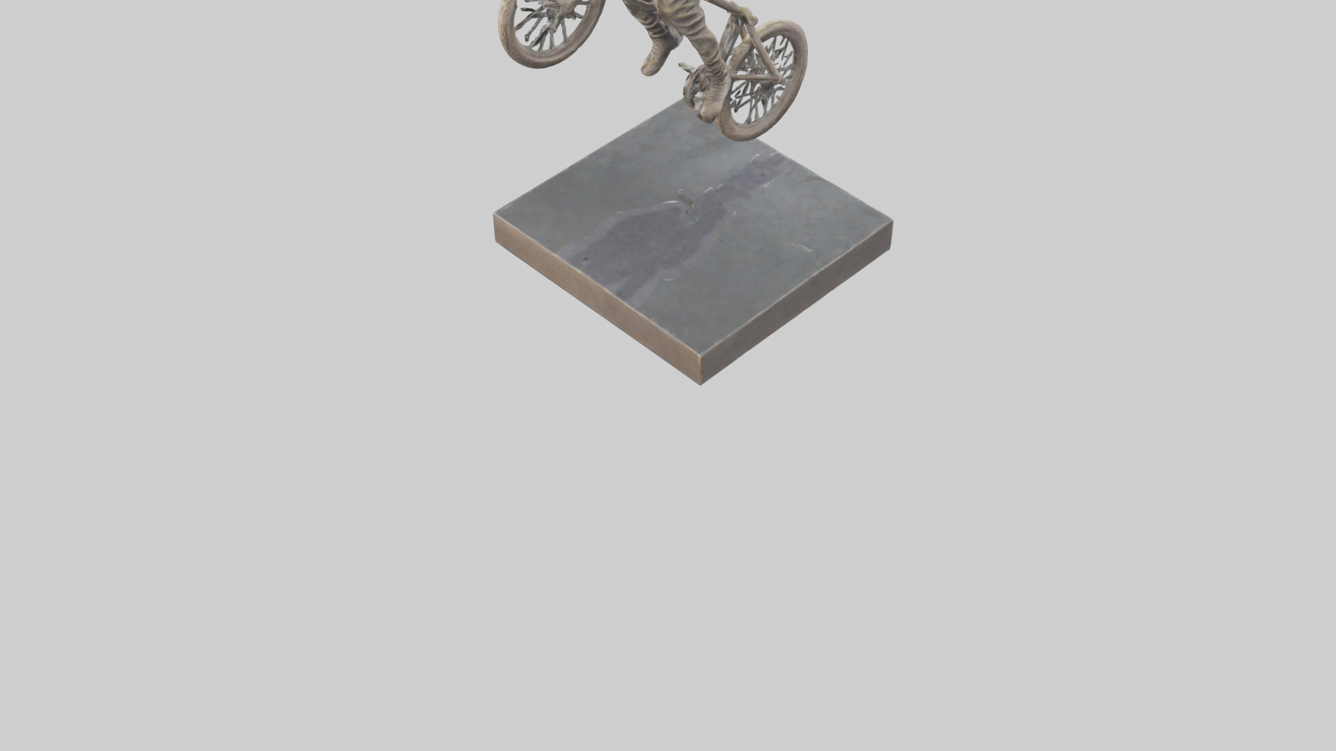 BMX Rider in Air statue model 3D model_3