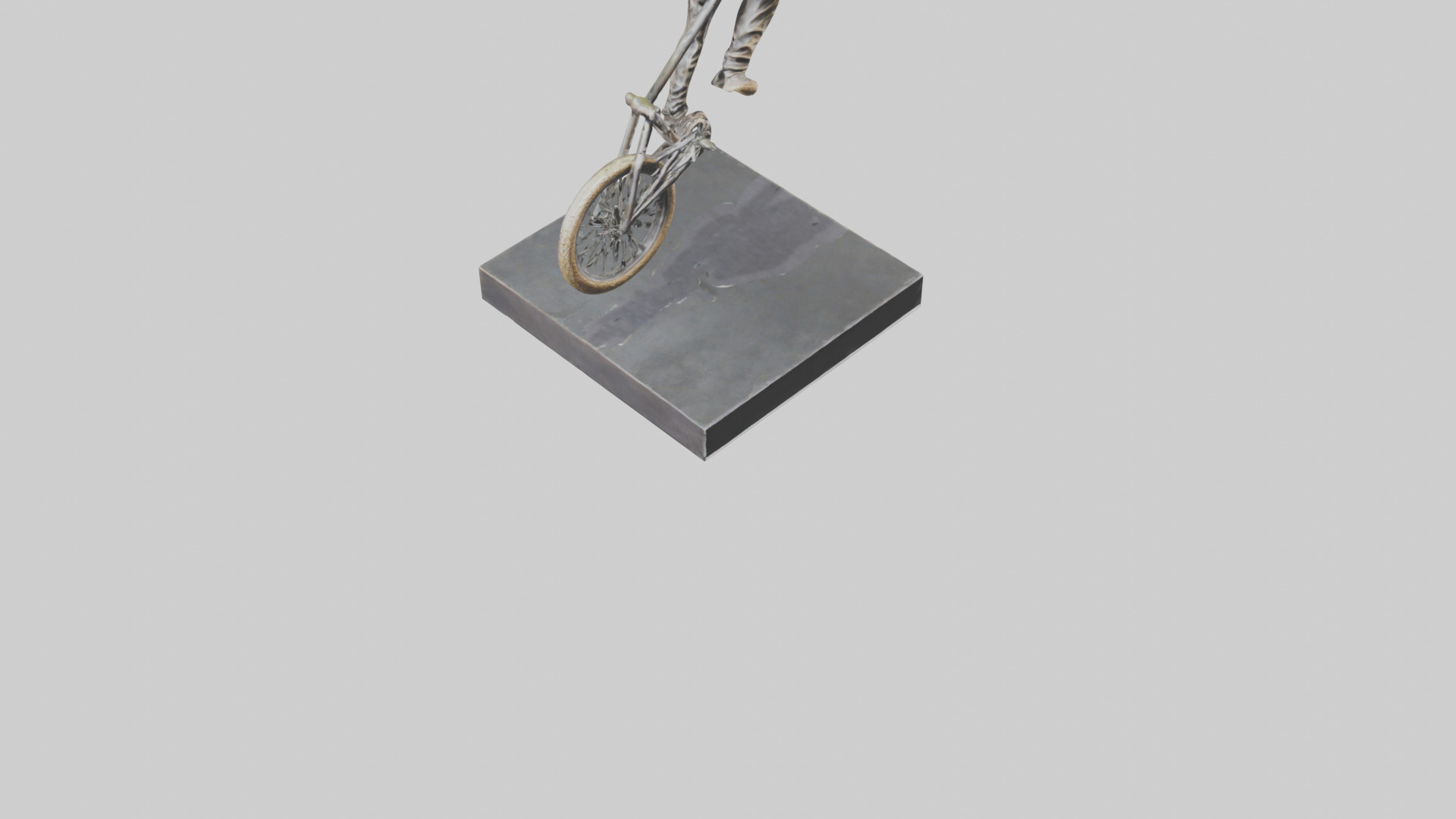 BMX Rider in Air statue model 3D model_6