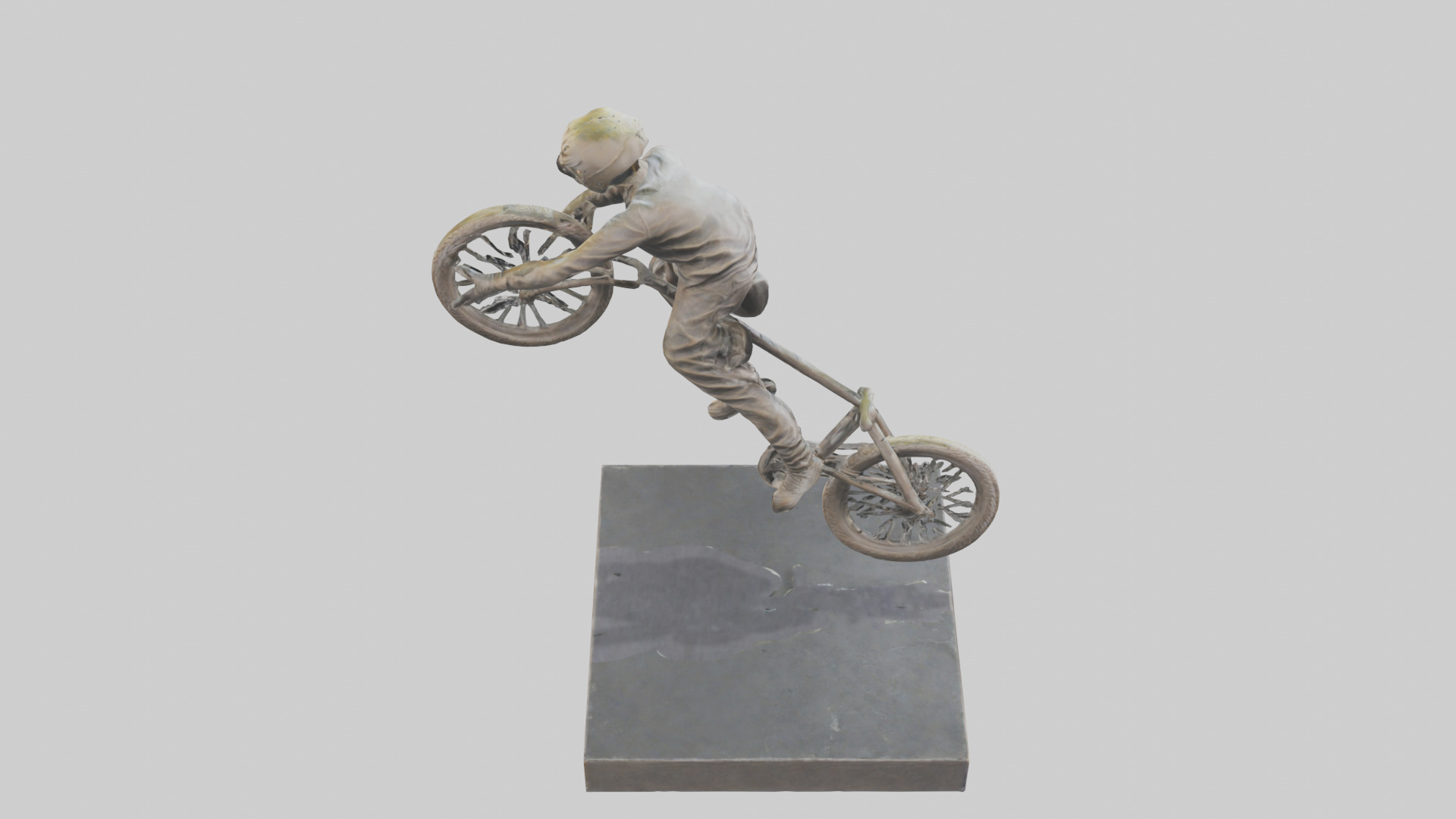 BMX Rider in Air statue model 3D model_15