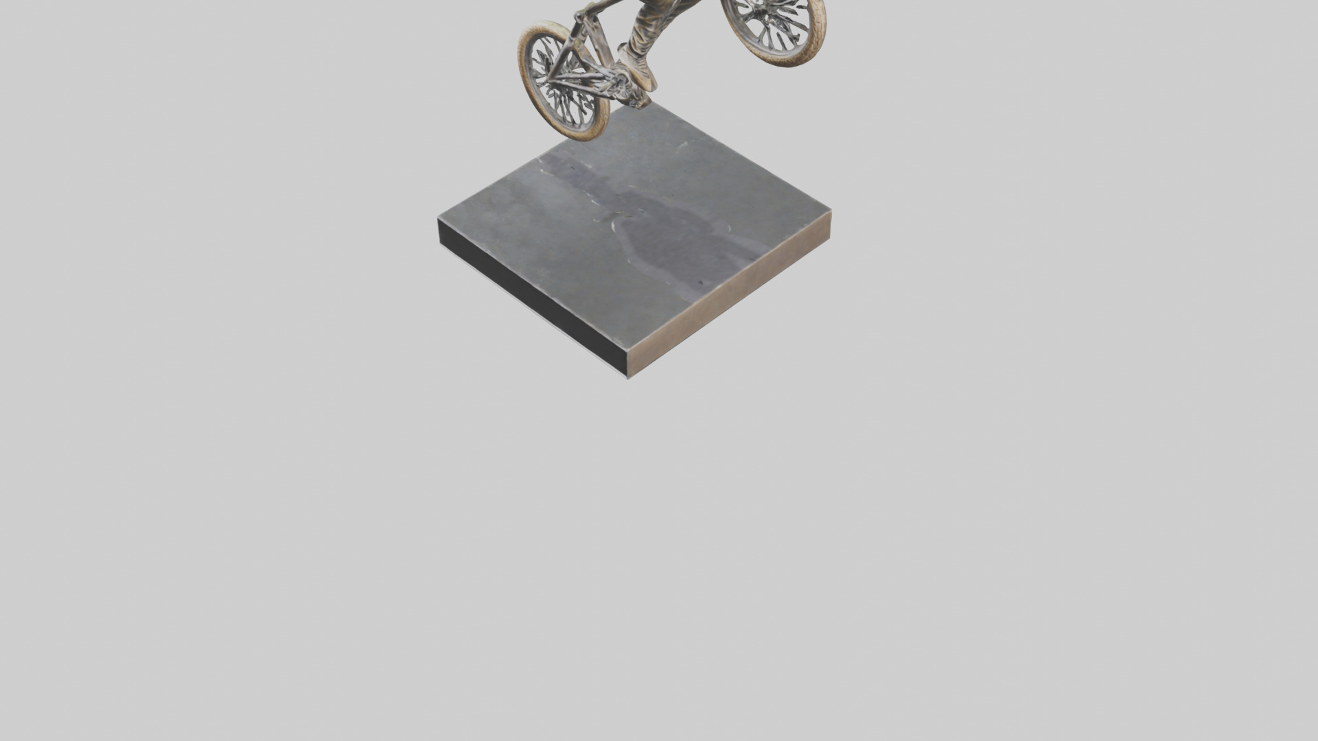 BMX Rider in Air statue model 3D model_5