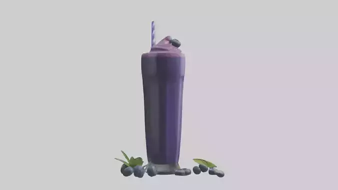 Blueberry smoothie model
