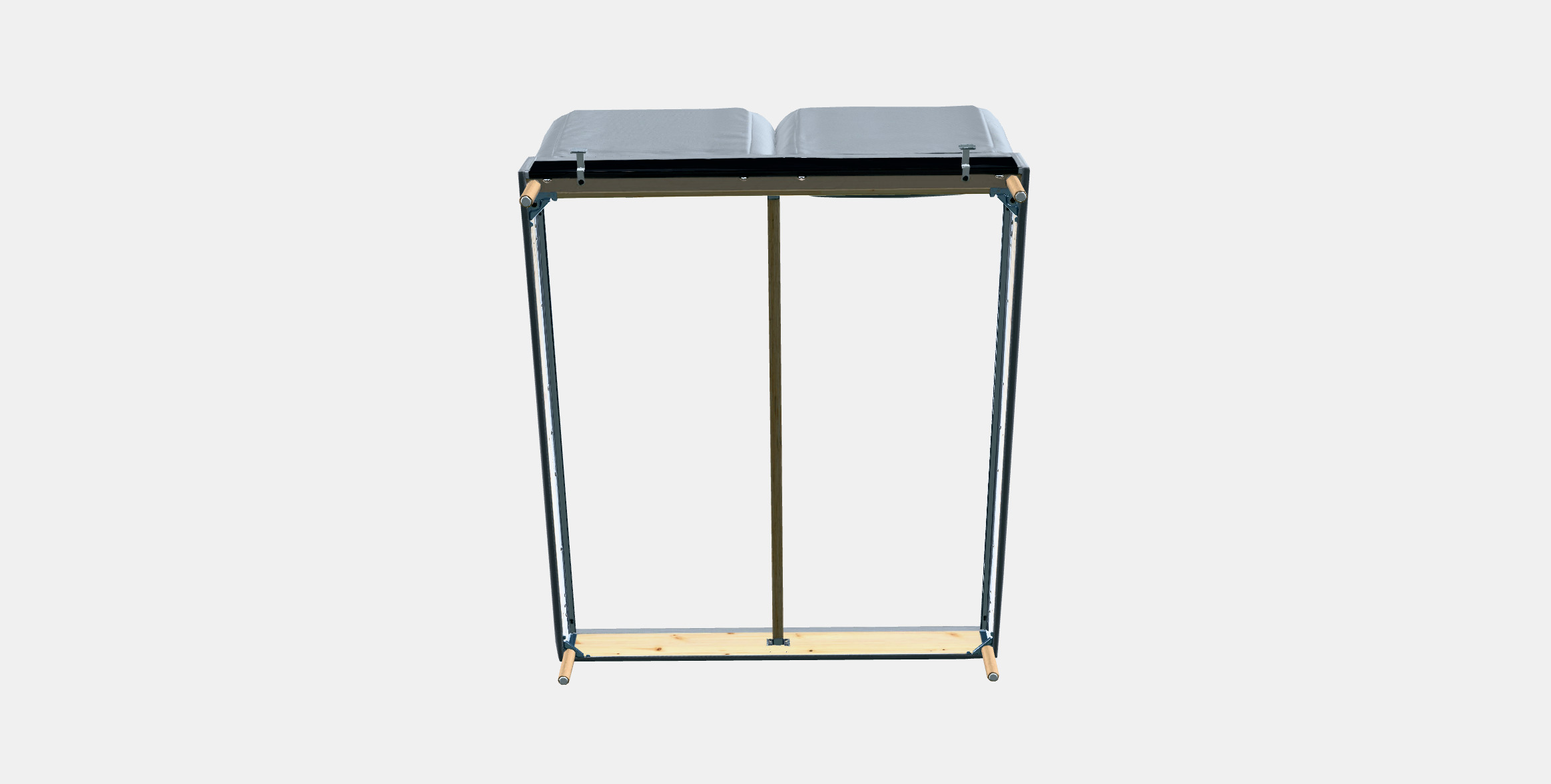 SAGESUND Upholstered bed frame Low-poly 3D model_7