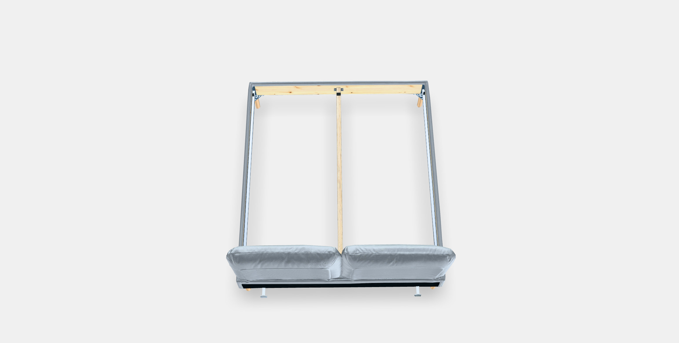 SAGESUND Upholstered bed frame Low-poly 3D model_3