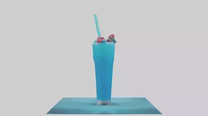 Blue raspberry drink model