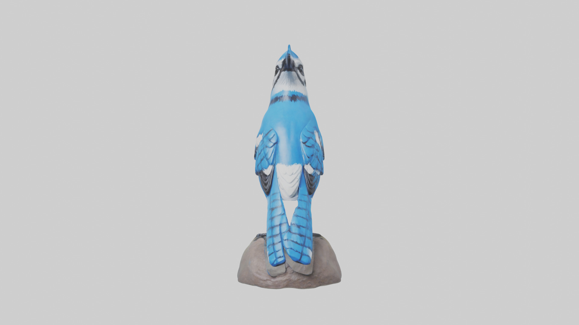 Blue Jay statue model Low-poly 3D model_10