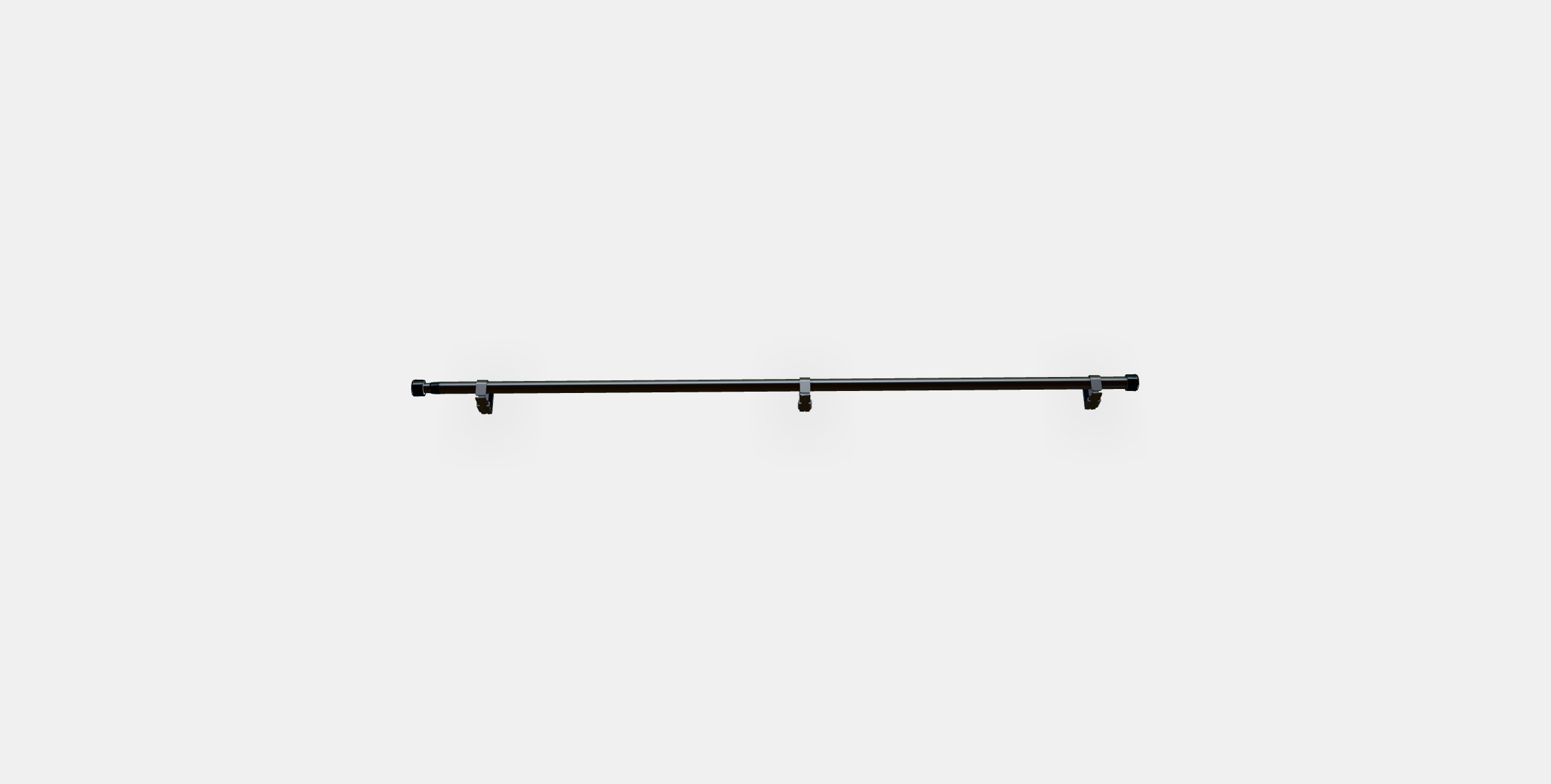 BEKRAFTA Curtain rod set Low-poly 3D model_3