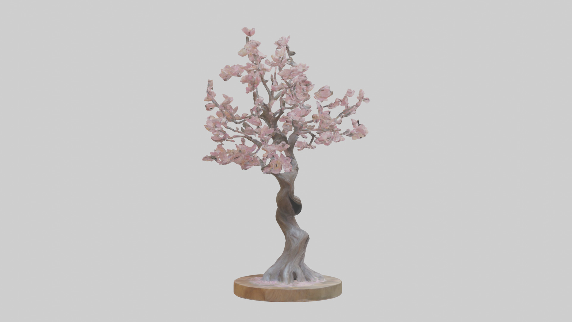 Blossom Tree Sculpture model Low-poly 3D model_14