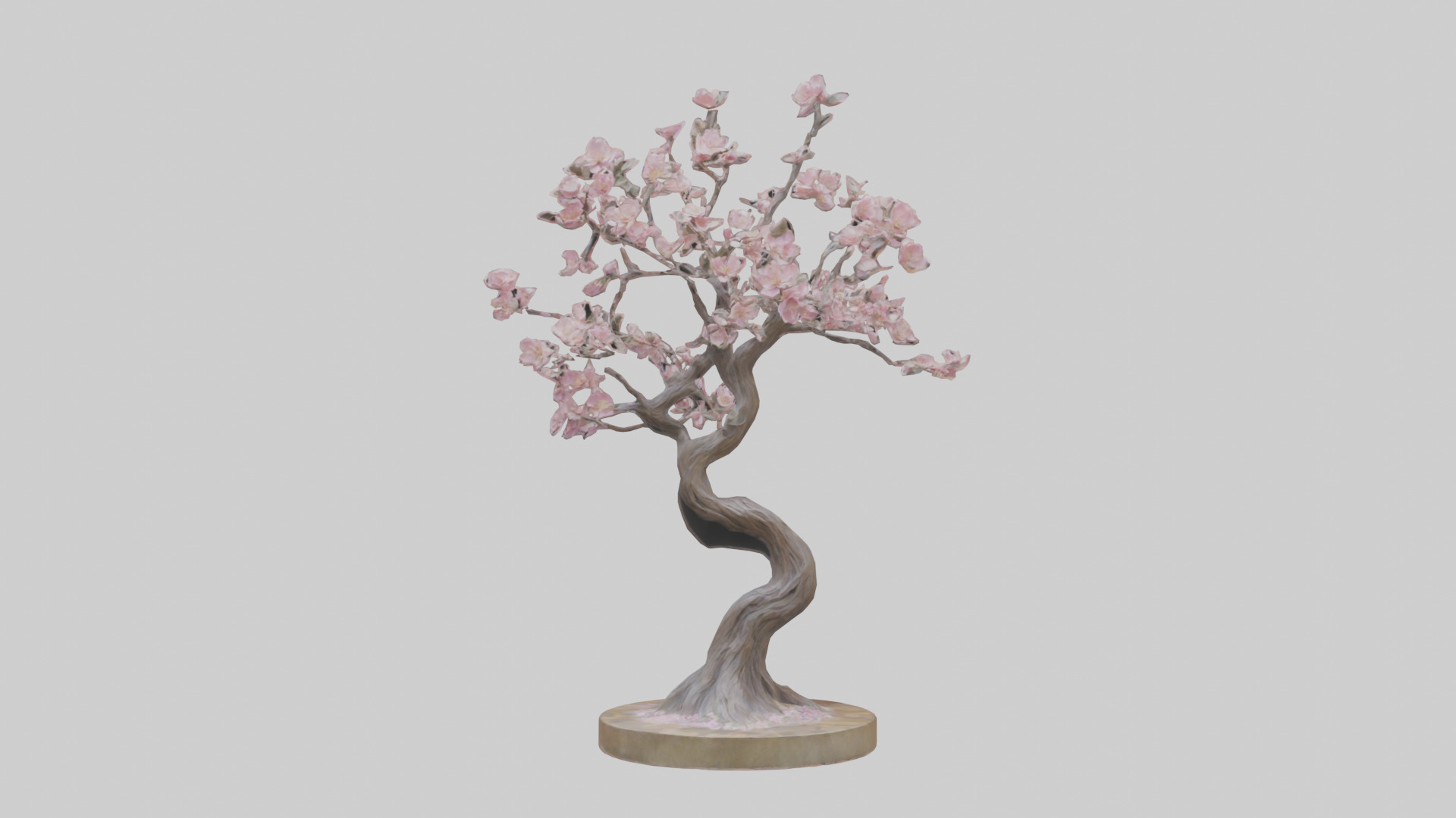Blossom Tree Sculpture model Low-poly 3D model_10