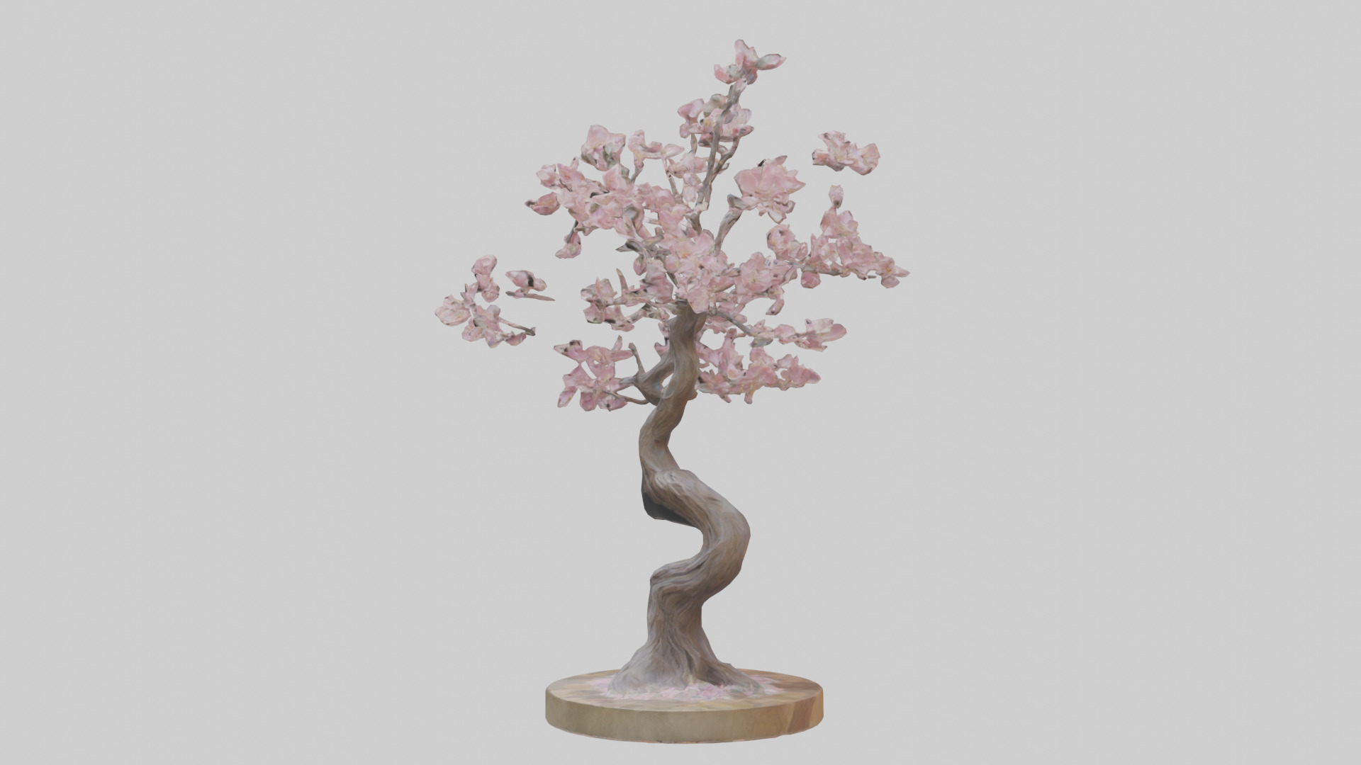 Blossom Tree Sculpture model Low-poly 3D model_11