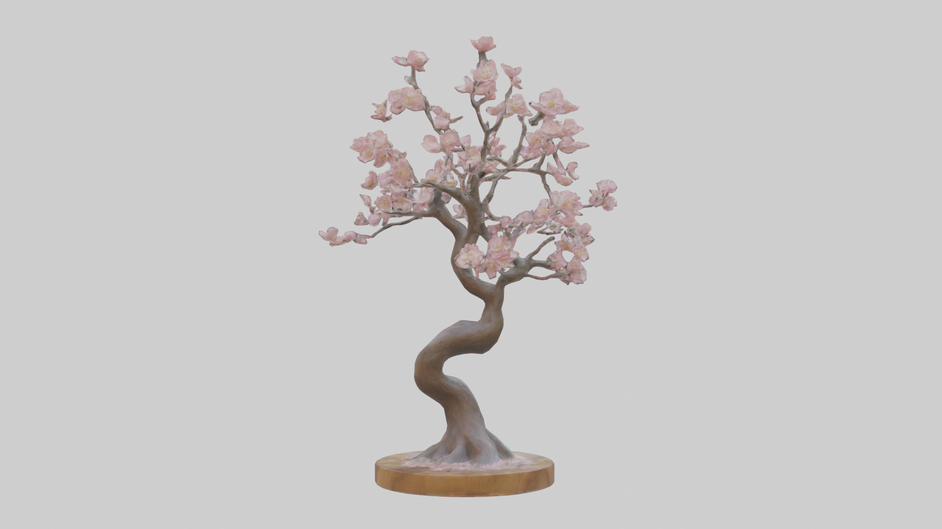 Blossom Tree Sculpture model Low-poly 3D model_1