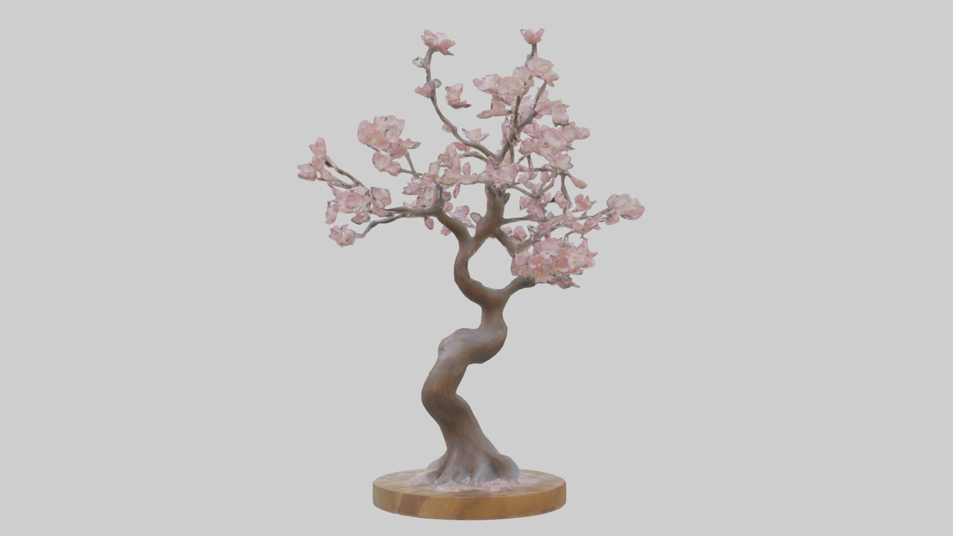 Blossom Tree Sculpture model Low-poly 3D model_2