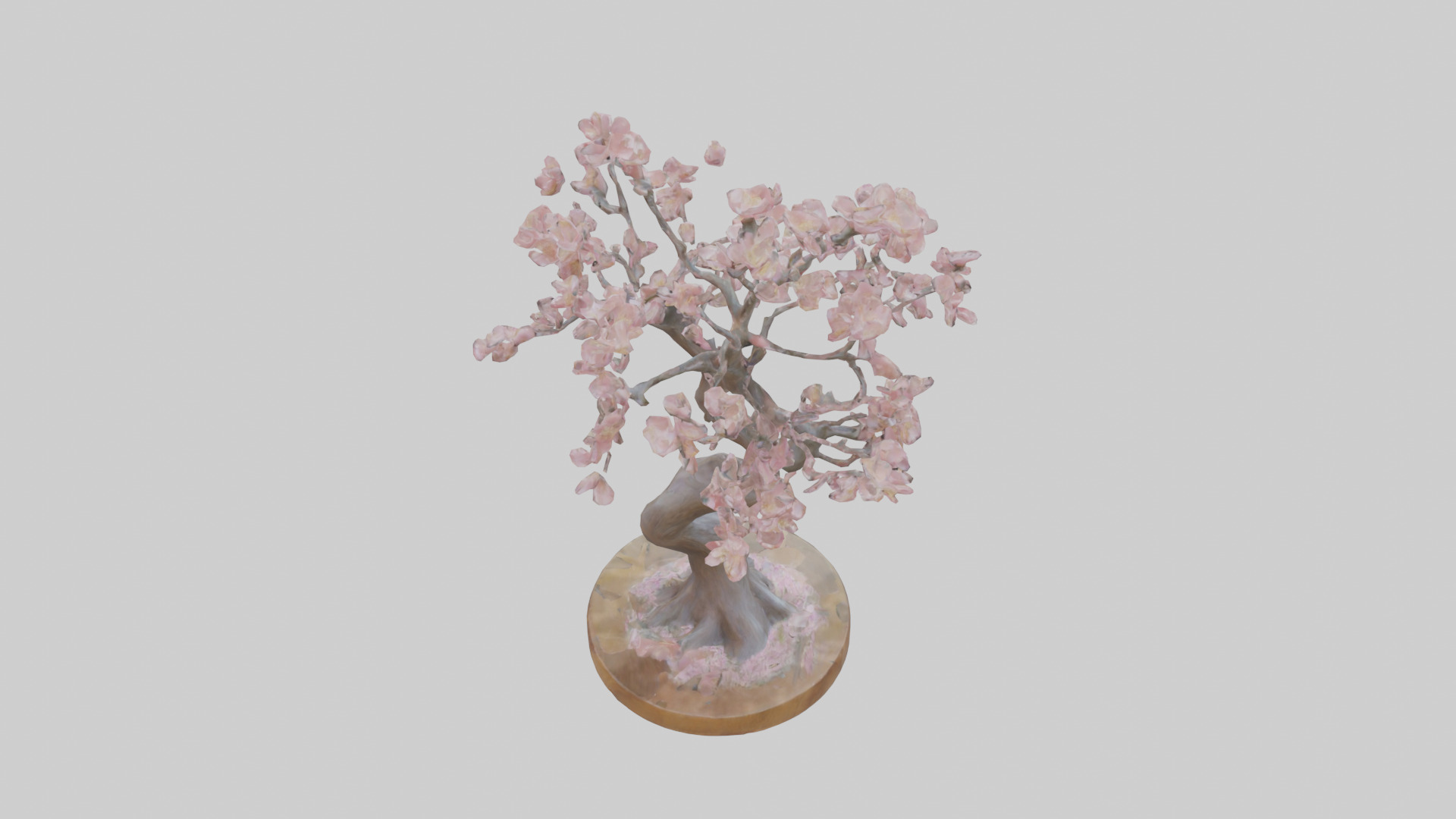 Blossom Tree Sculpture model Low-poly 3D model_16