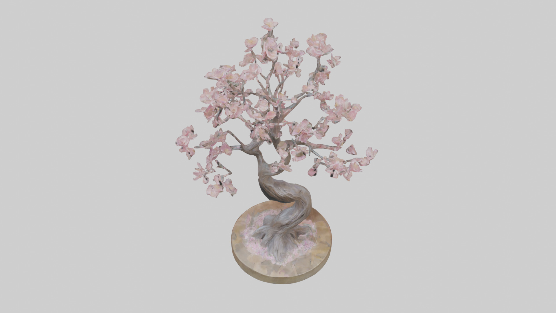 Blossom Tree Sculpture model Low-poly 3D model_17