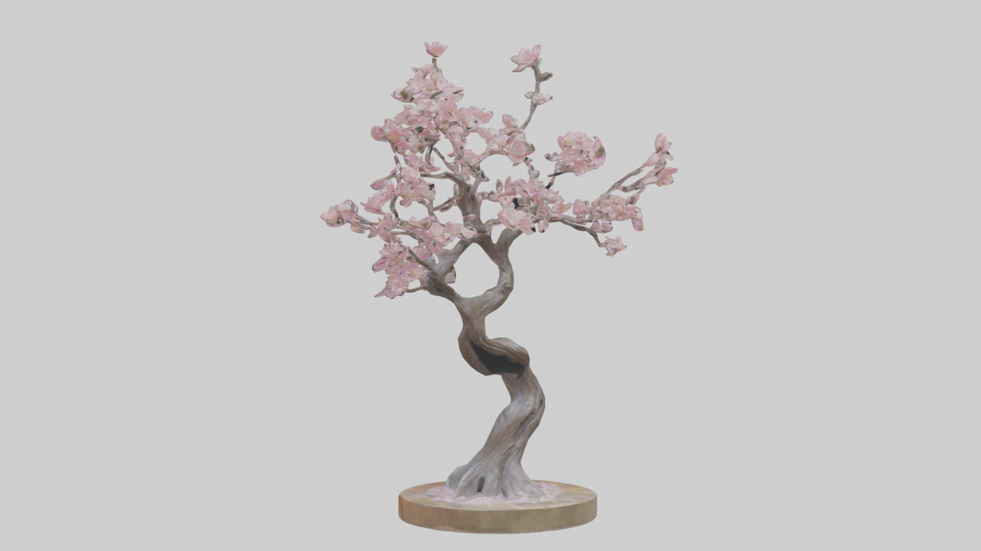 Blossom Tree Sculpture model Low-poly 3D model_8