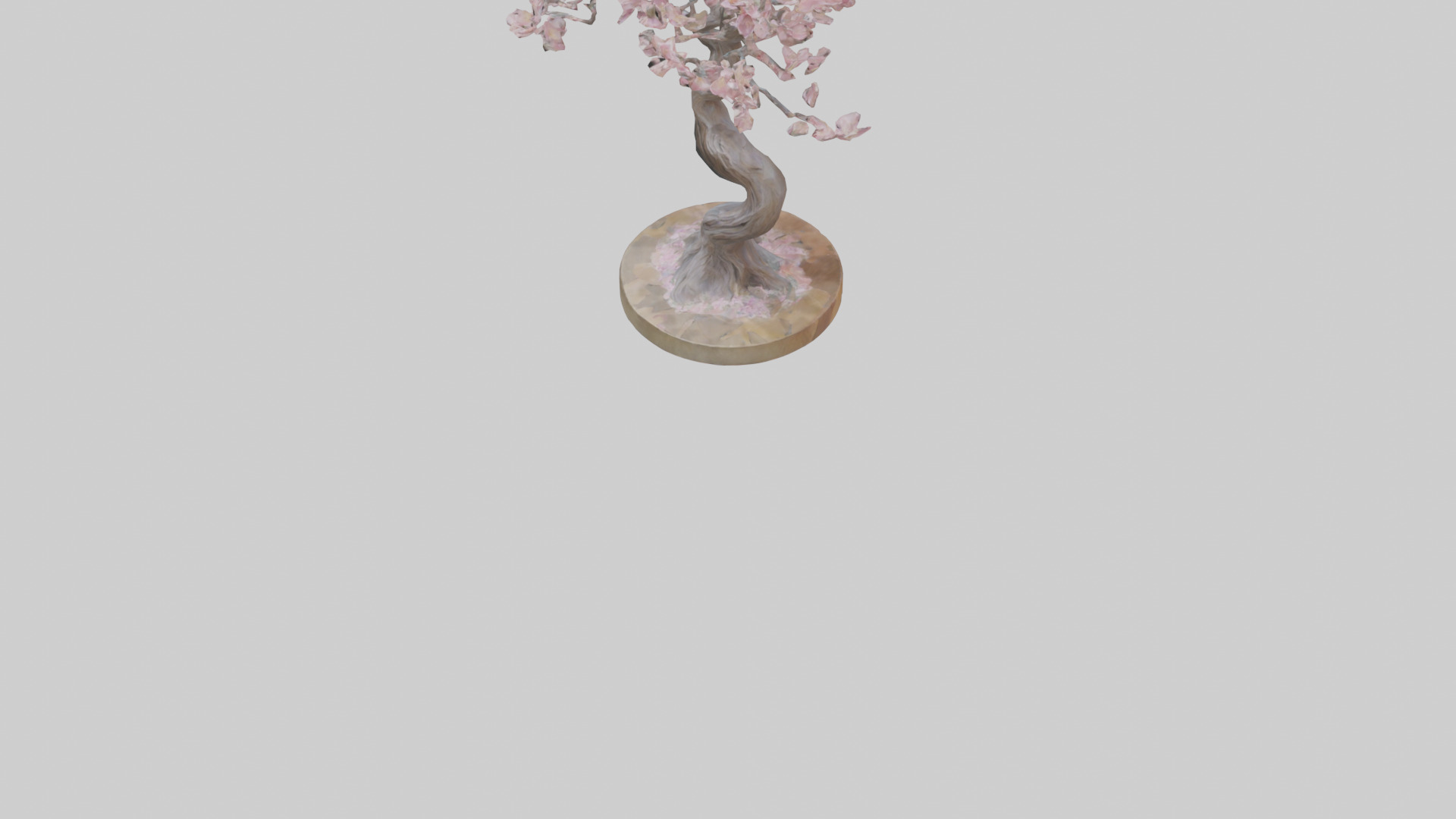 Blossom Tree Sculpture model Low-poly 3D model_6