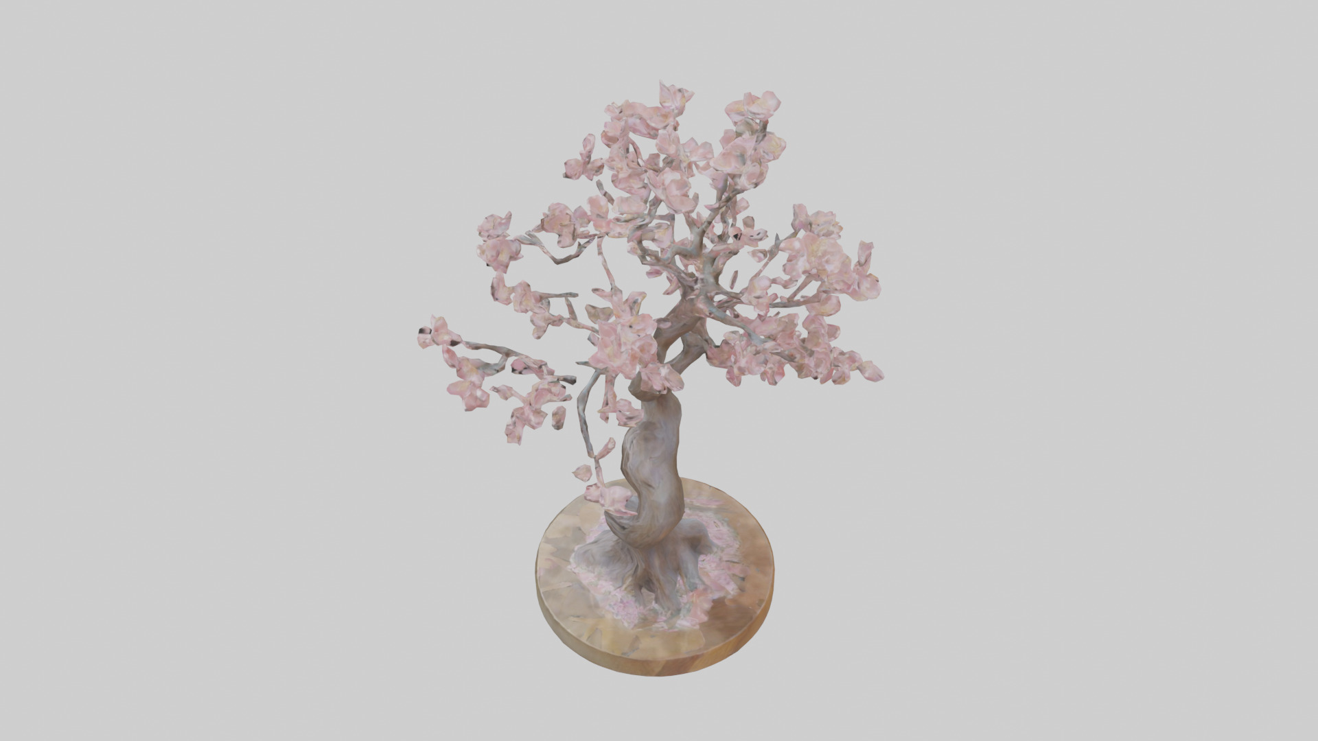 Blossom Tree Sculpture model Low-poly 3D model_18