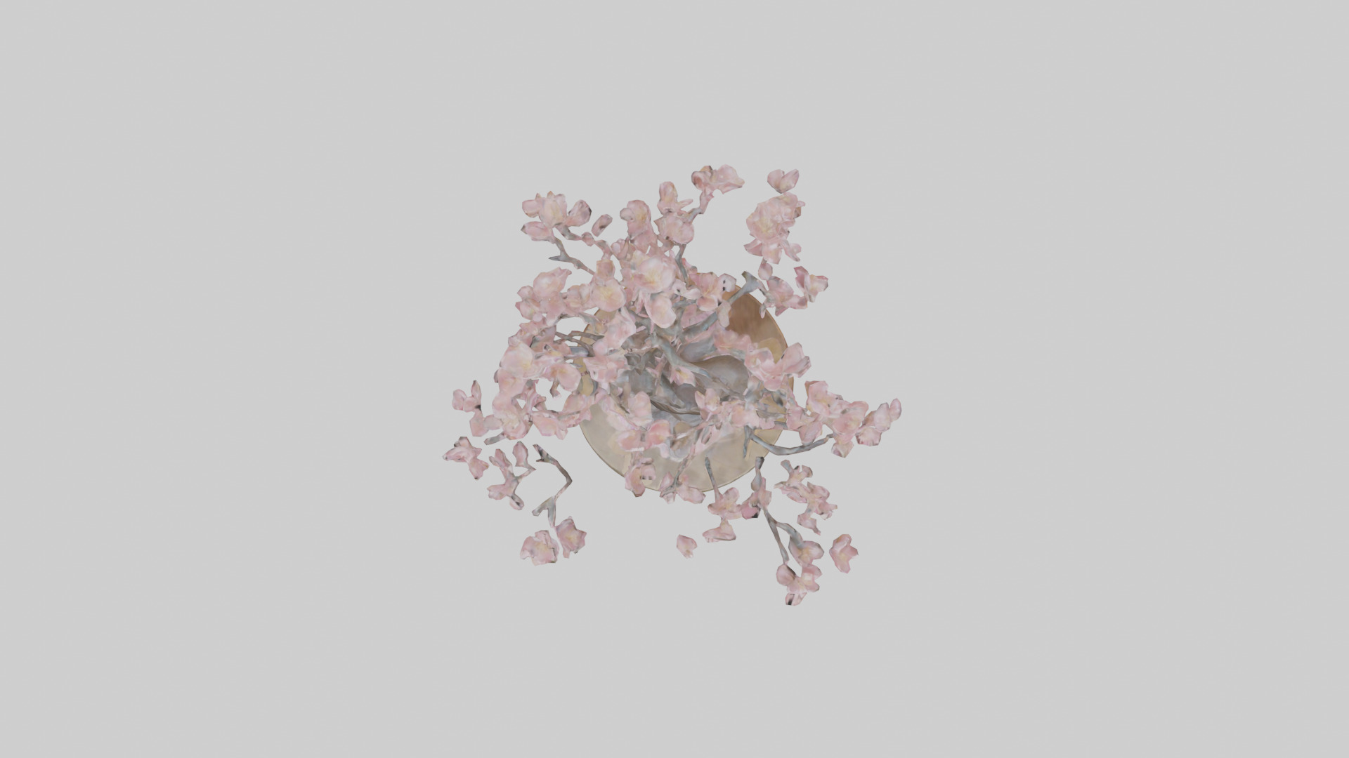 Blossom Tree Sculpture model Low-poly 3D model_15