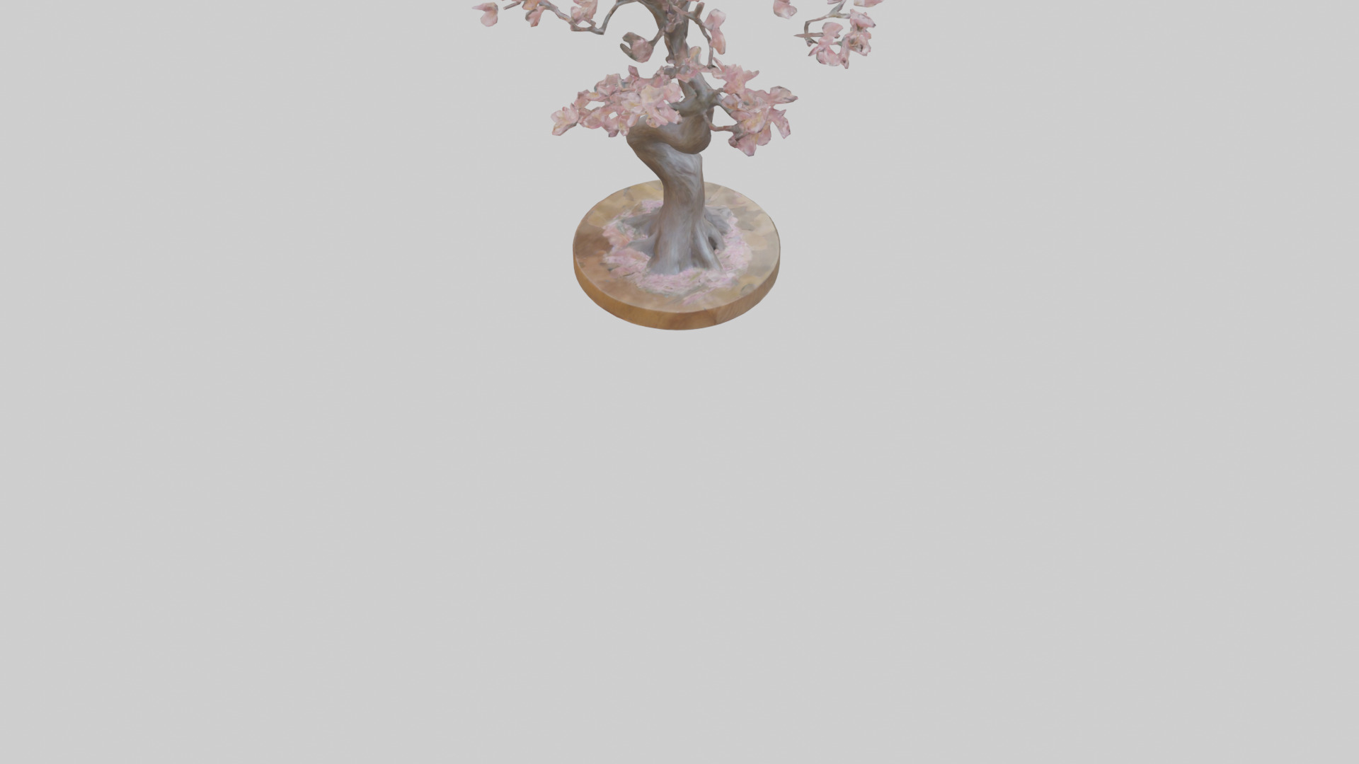 Blossom Tree Sculpture model Low-poly 3D model_5