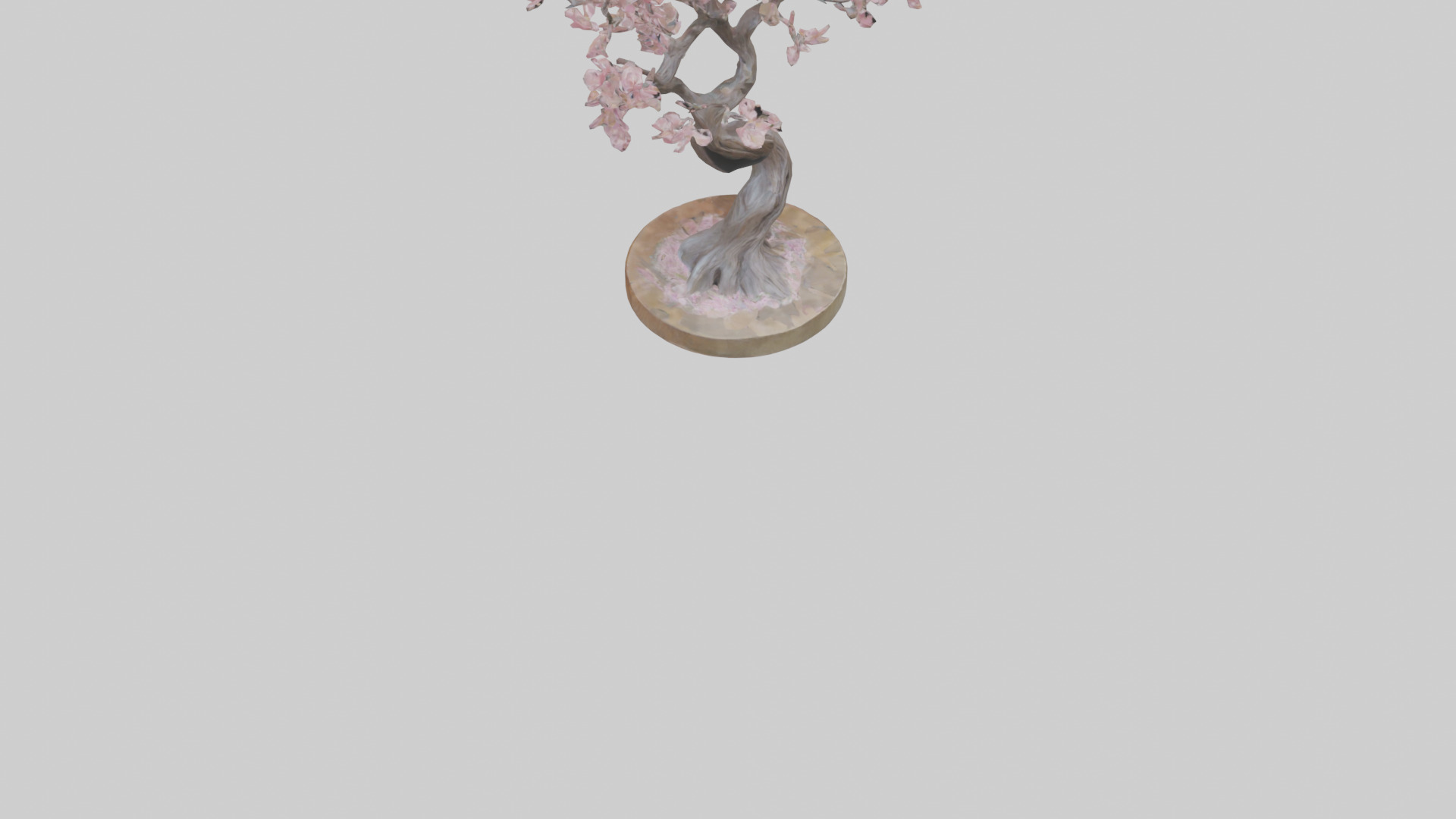 Blossom Tree Sculpture model Low-poly 3D model_7