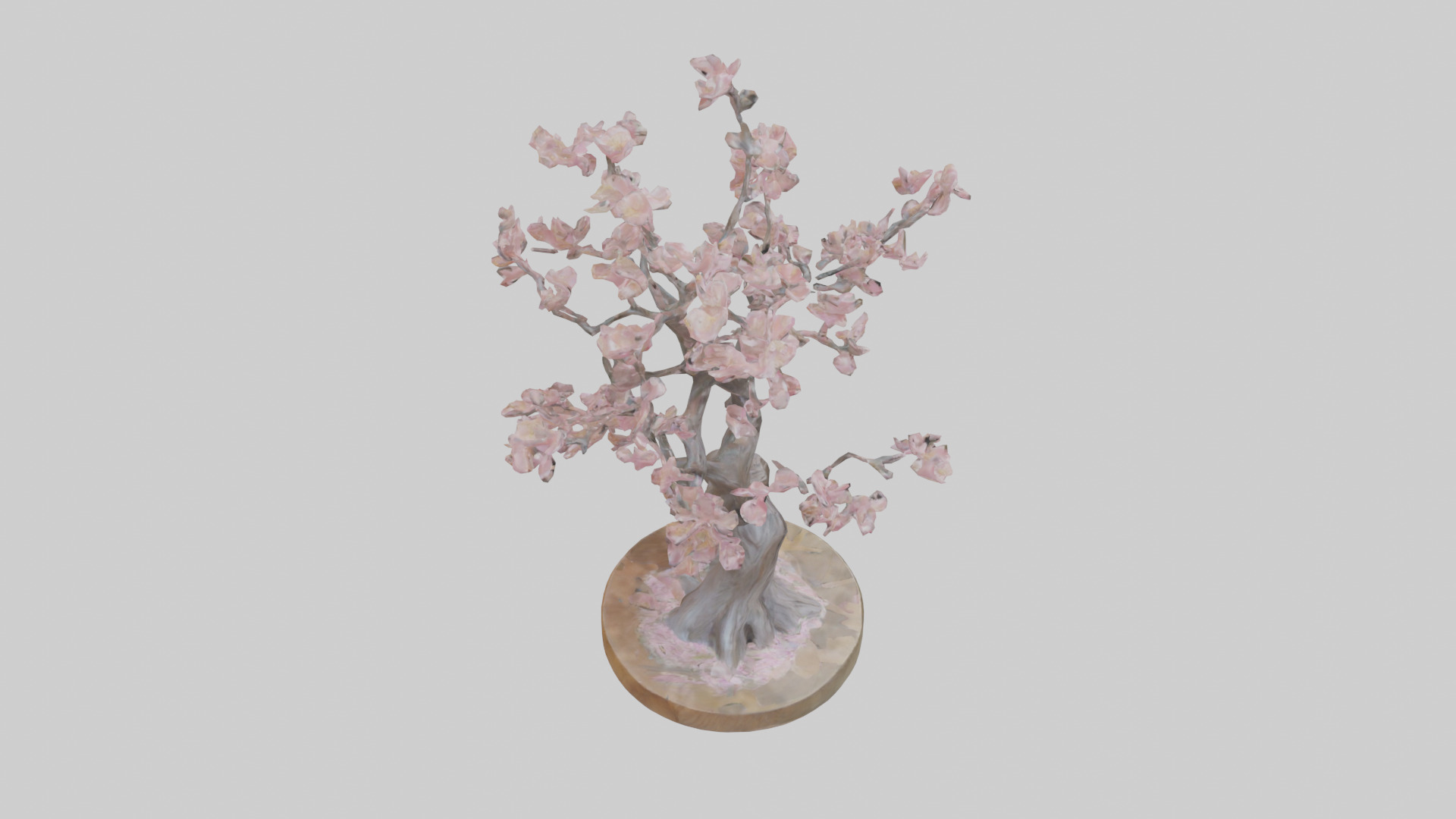 Blossom Tree Sculpture model Low-poly 3D model_19