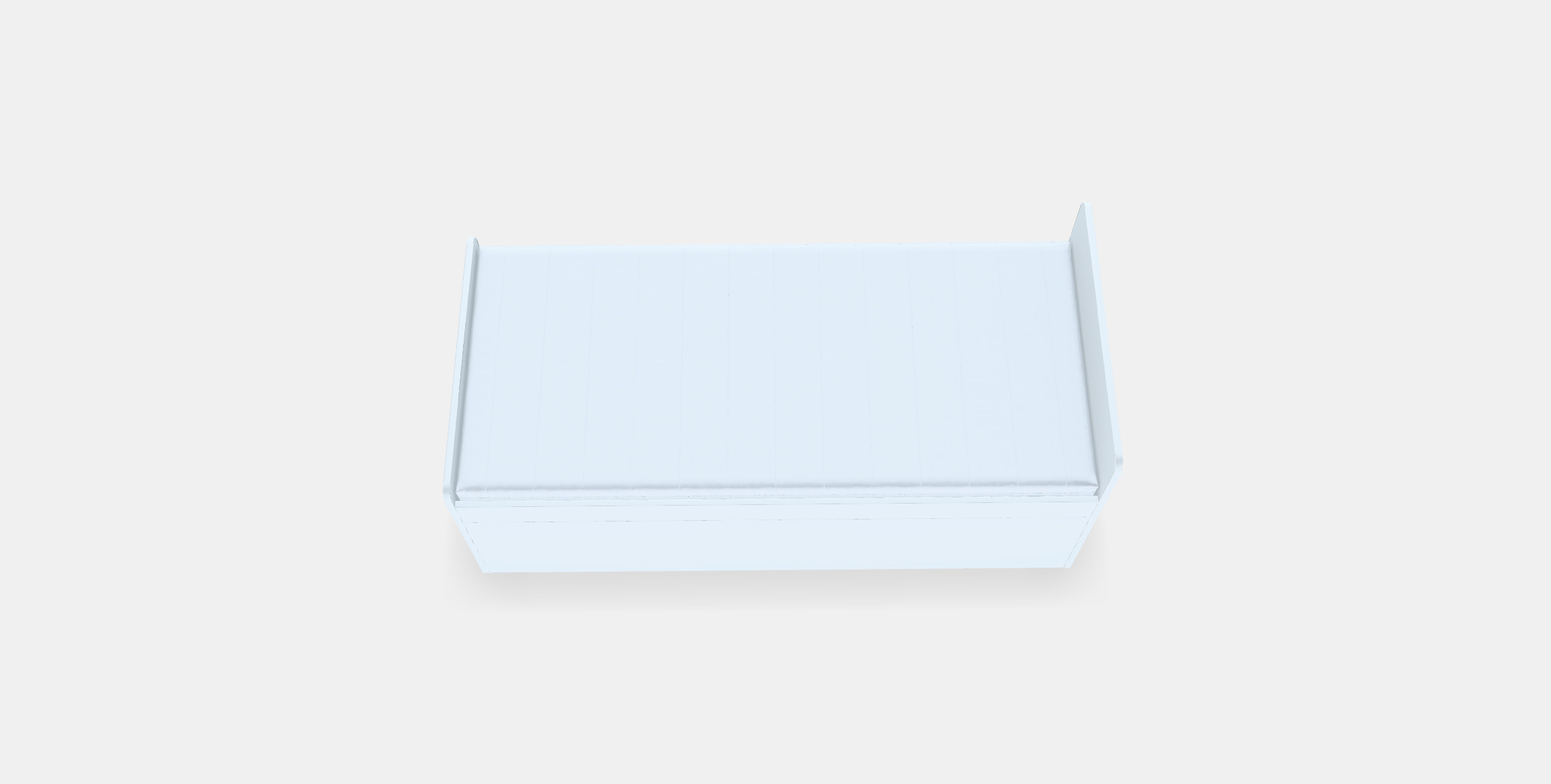 SLAKT Bed frame w storageslatted bedbase 3D model_2