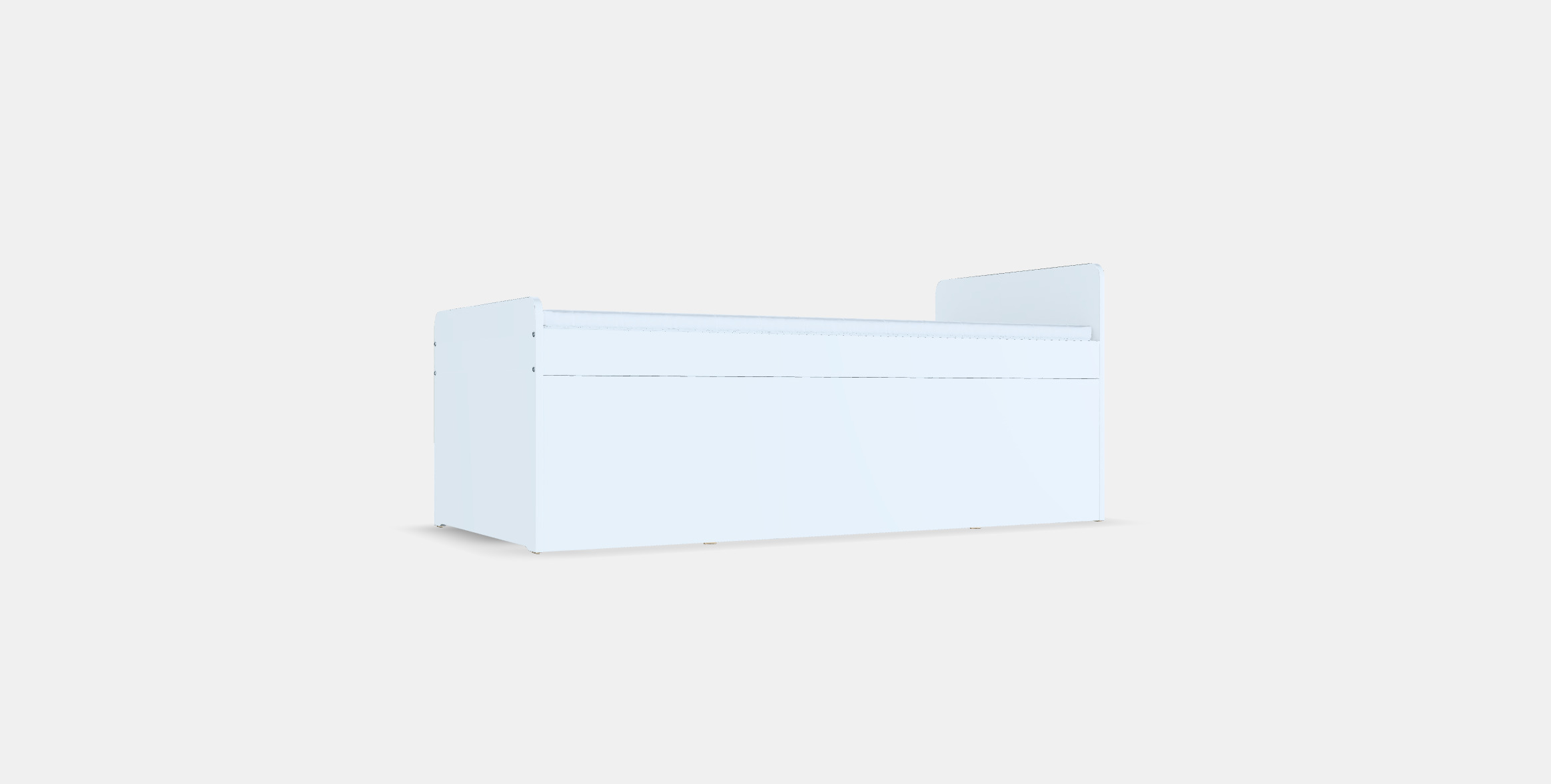 SLAKT Bed frame w storageslatted bedbase 3D model_16