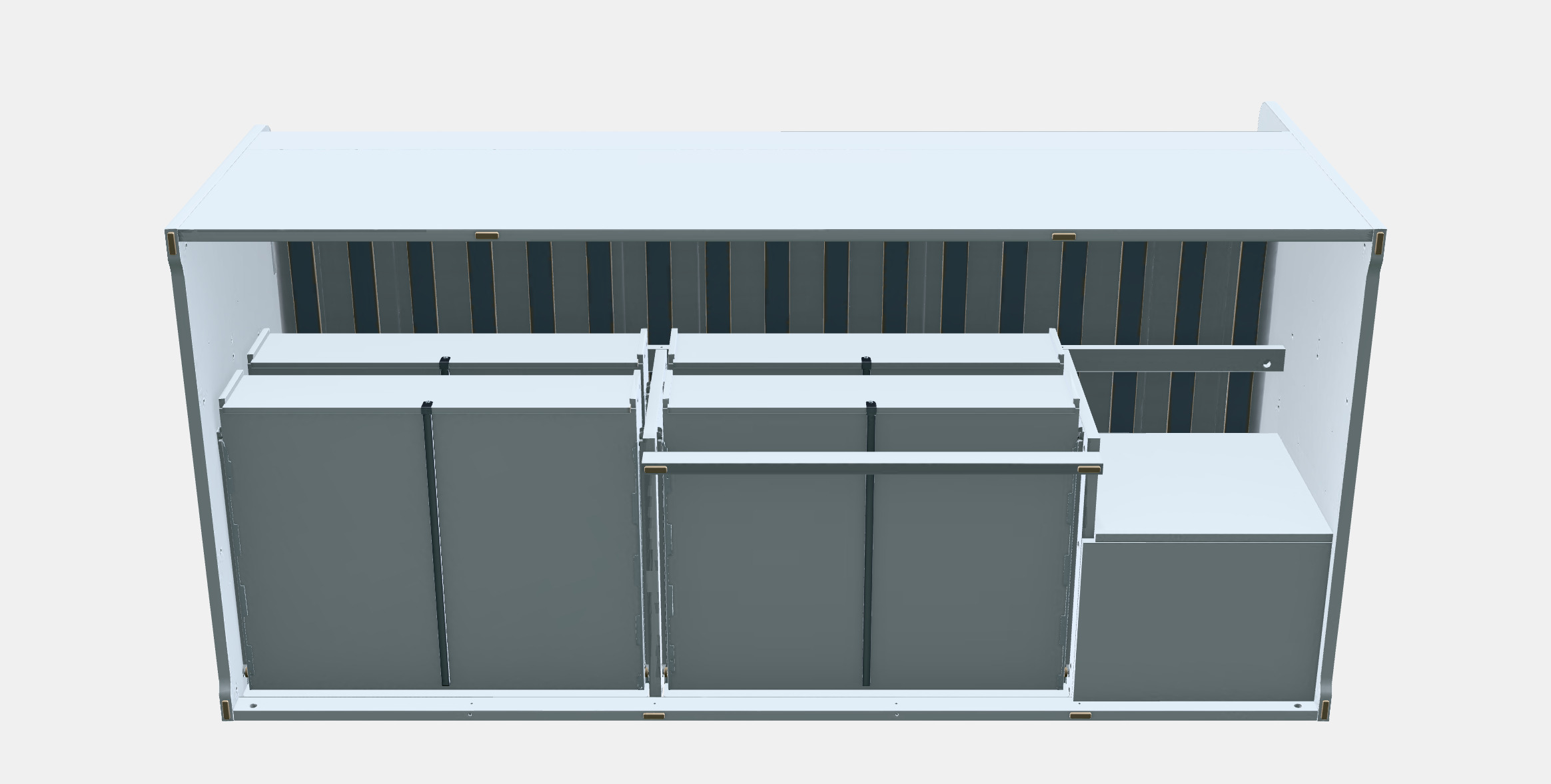 SLAKT Bed frame w storageslatted bedbase 3D model_8