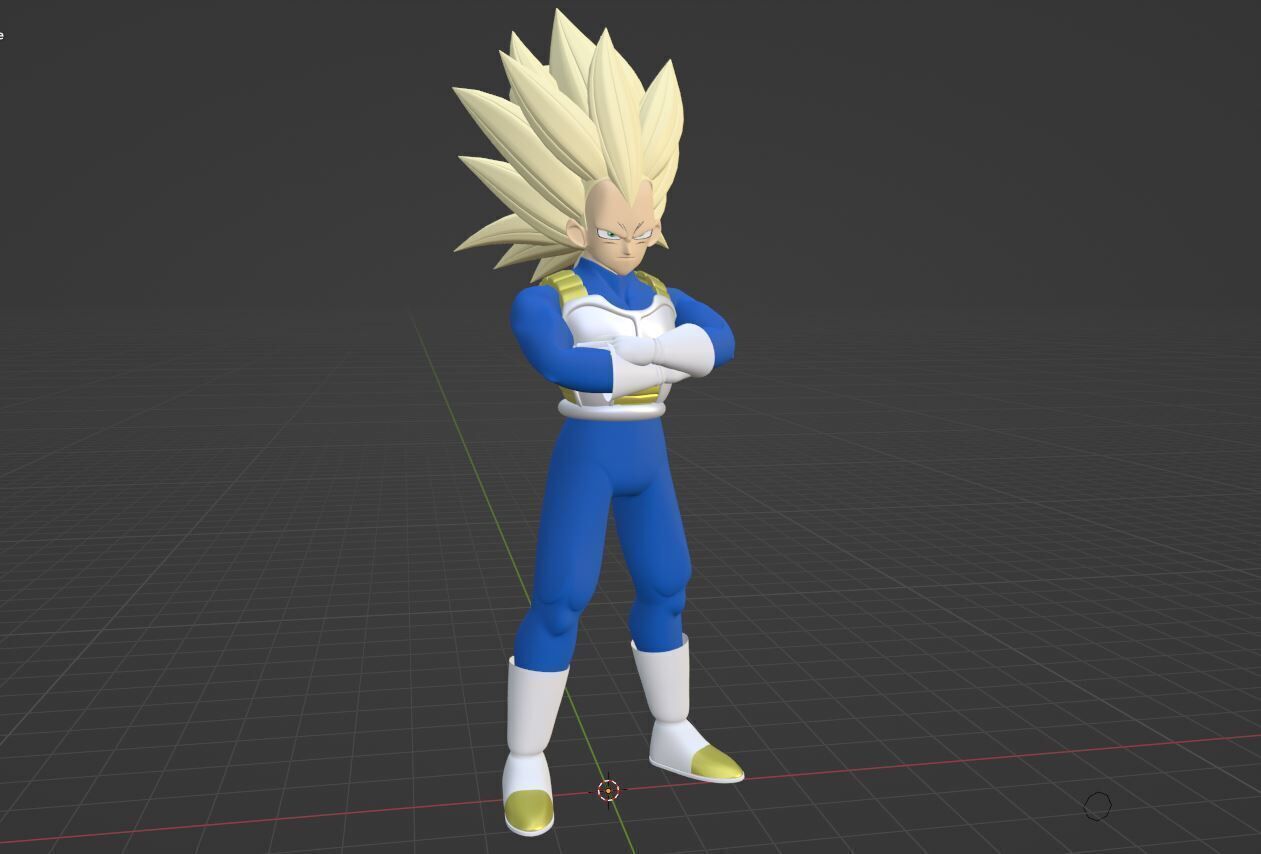 Vegeta Super Saiyan 3 - Dragonball Daima 3D model_4
